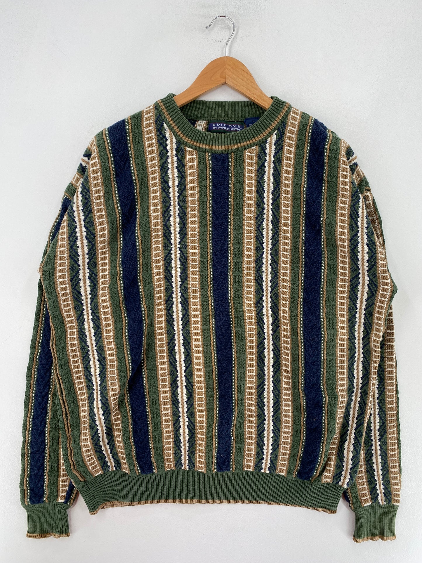 Vintage EDITIONS Size L Cotton Knit Sweater / G4624K