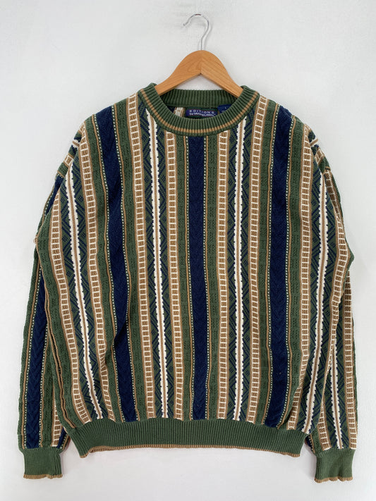 Vintage EDITIONS Size L Cotton Knit Sweater / G4624K
