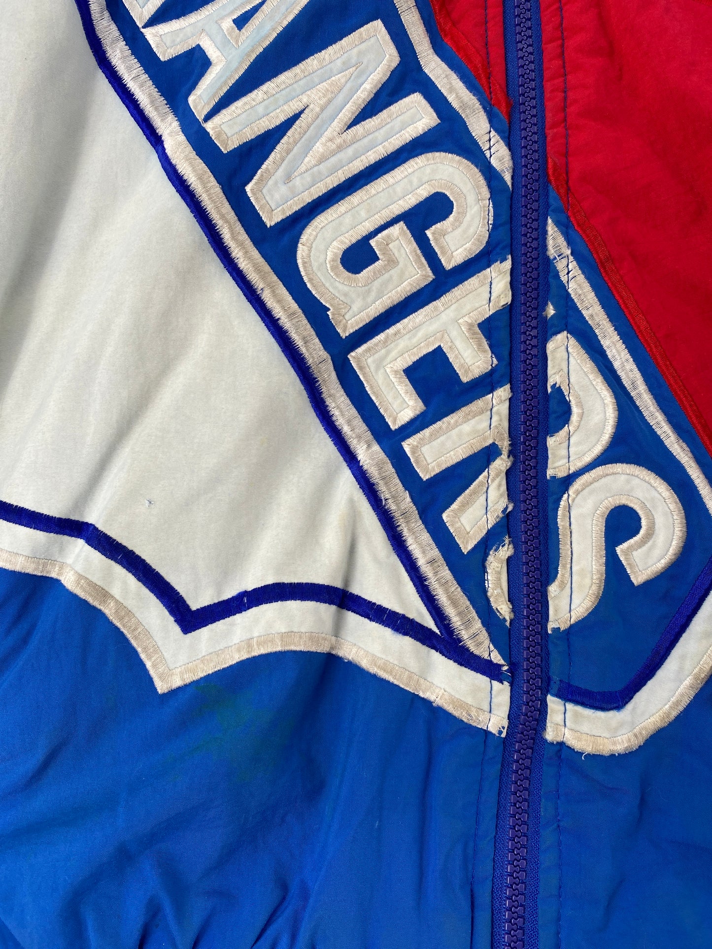 90’s STARTER x NEW YORK RANGERS Size M NHL Padded Nylon Jacket / F3174N