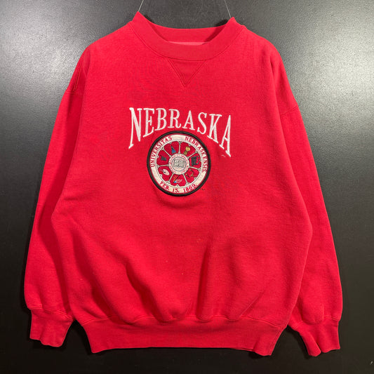 (L) 90’s NEBRASKA Vintage College Sweatshirt / A1052S