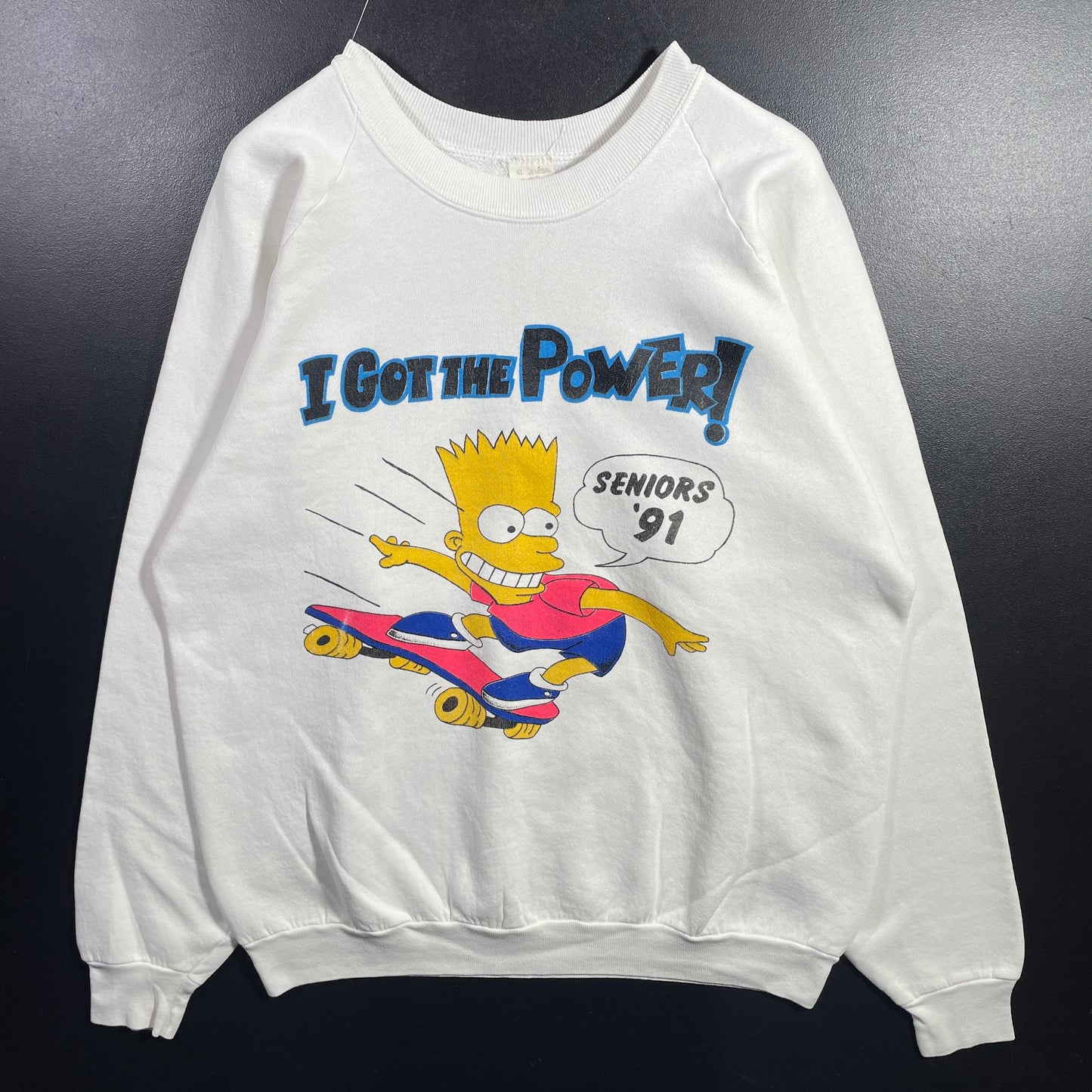 (XL) 90’s THE SIMPSONS SKATING Vintage Sweatshirt / A1118S