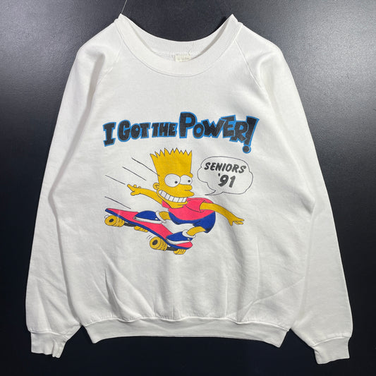 (XL) 90’s THE SIMPSONS SKATING Vintage Sweatshirt / A1118S