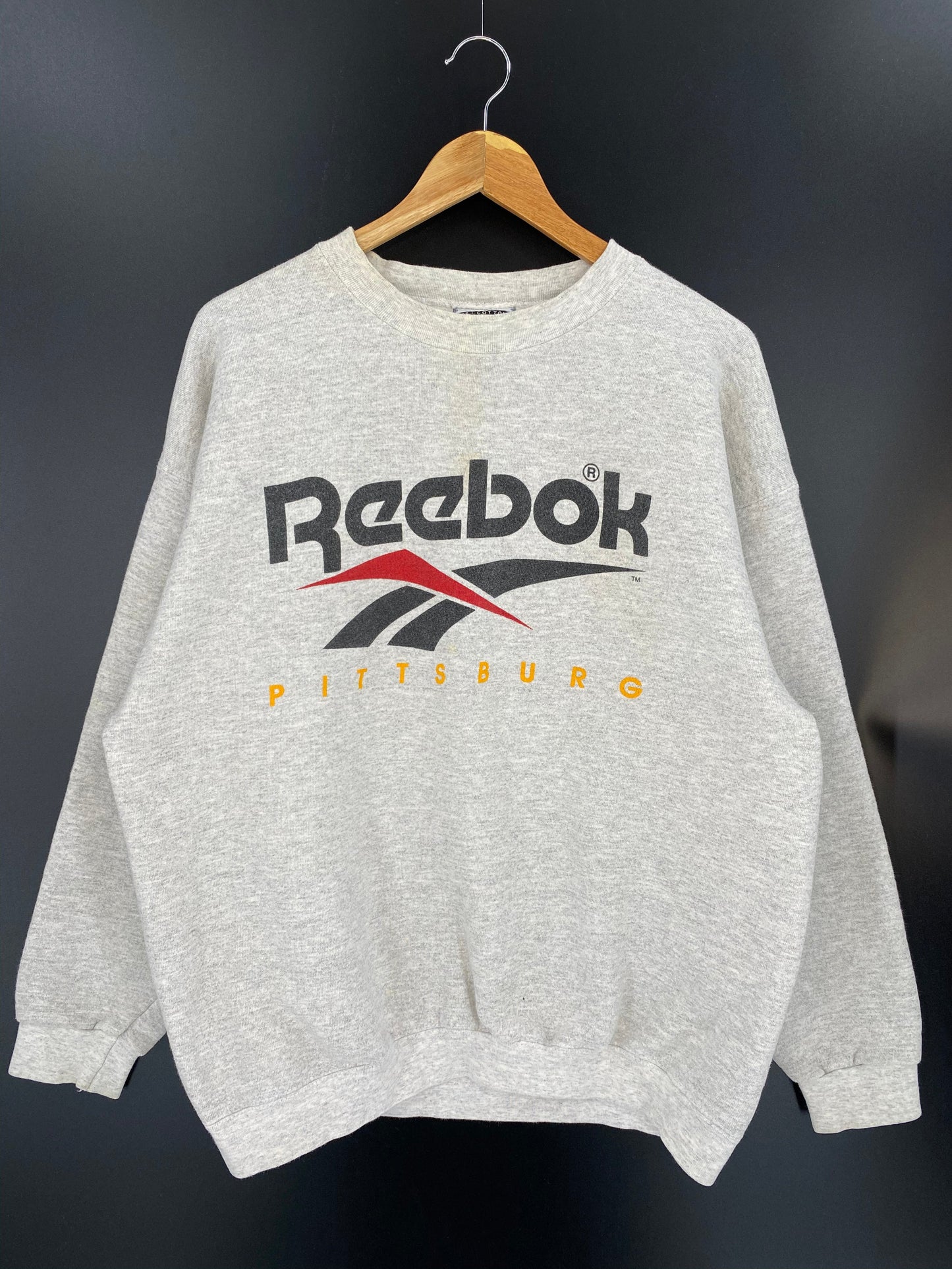 90’s REEBOK x PITTSBURGH Made in USA Size XL Vintage Sweat-shirt / E7506T