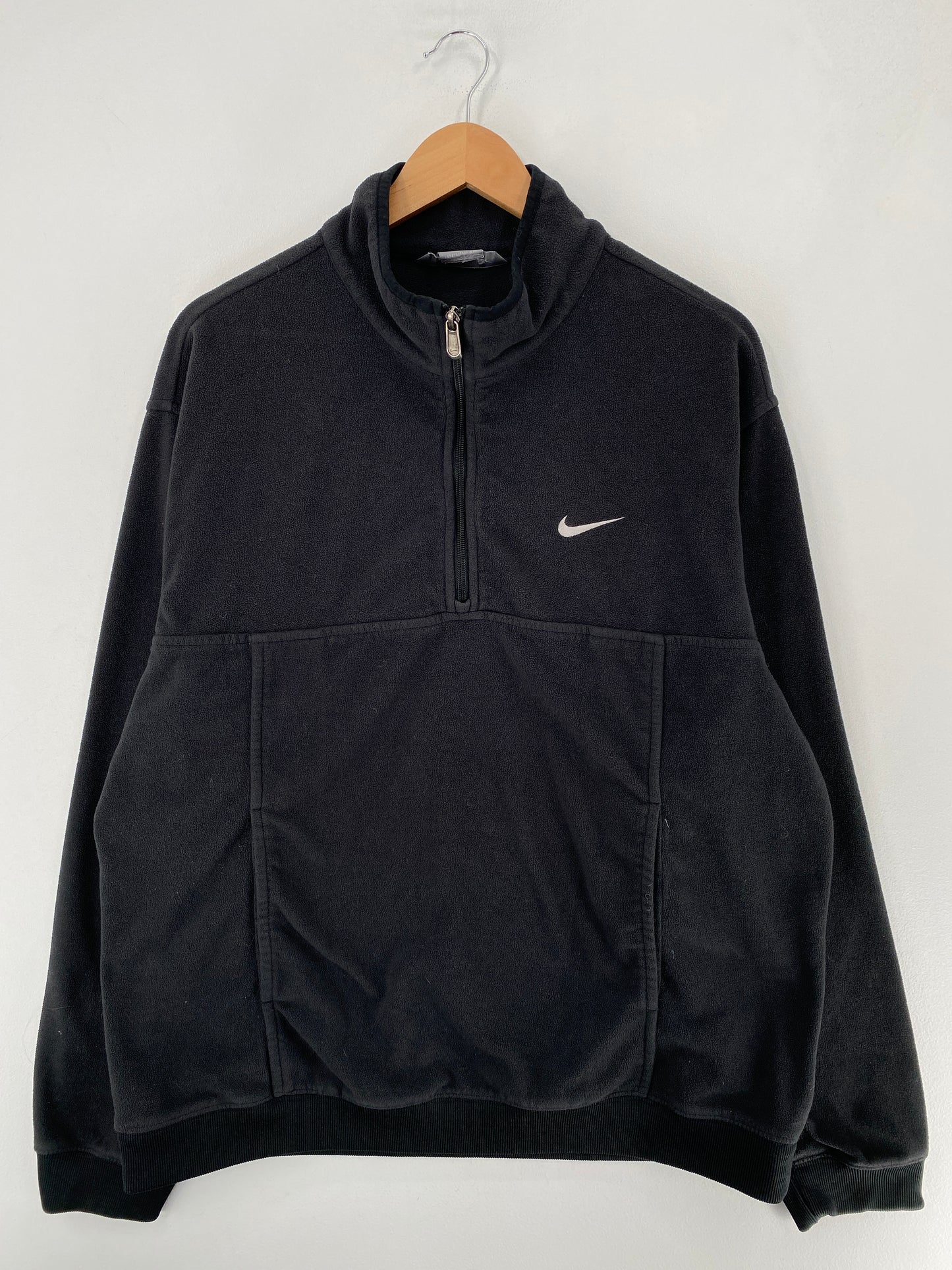 00' NIKE MINI SWOOSH Size XL Vintage Half Zip Fleece Jacket / F6563F