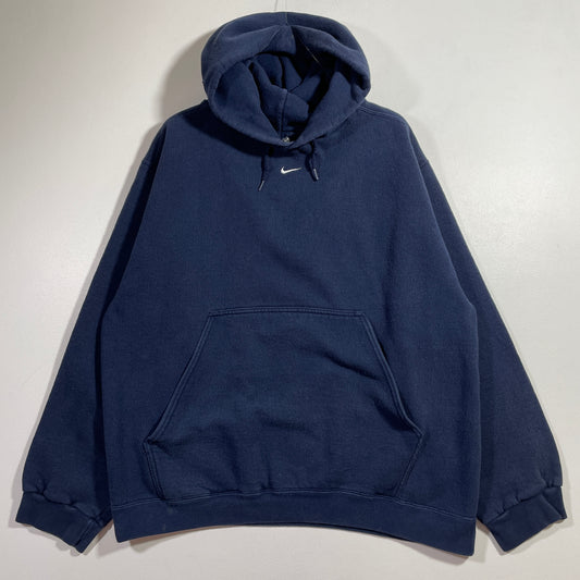 (L) 90's NIKE CENTER SWOOSH Vintage Hoodie Sweatshirt / A0802S