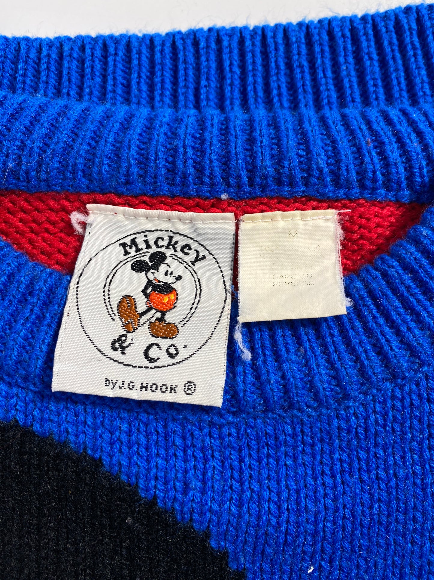 90's DISNEY MICKEY Size M Vintage Acrylic Knitwear / F6078K