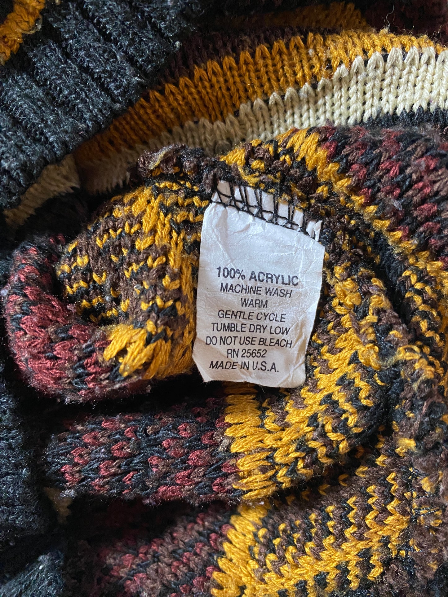 Vintage 3D COOGI-Style Made in USA Size No Tag (Approx.XXL) Knit Sweater / G6494K
