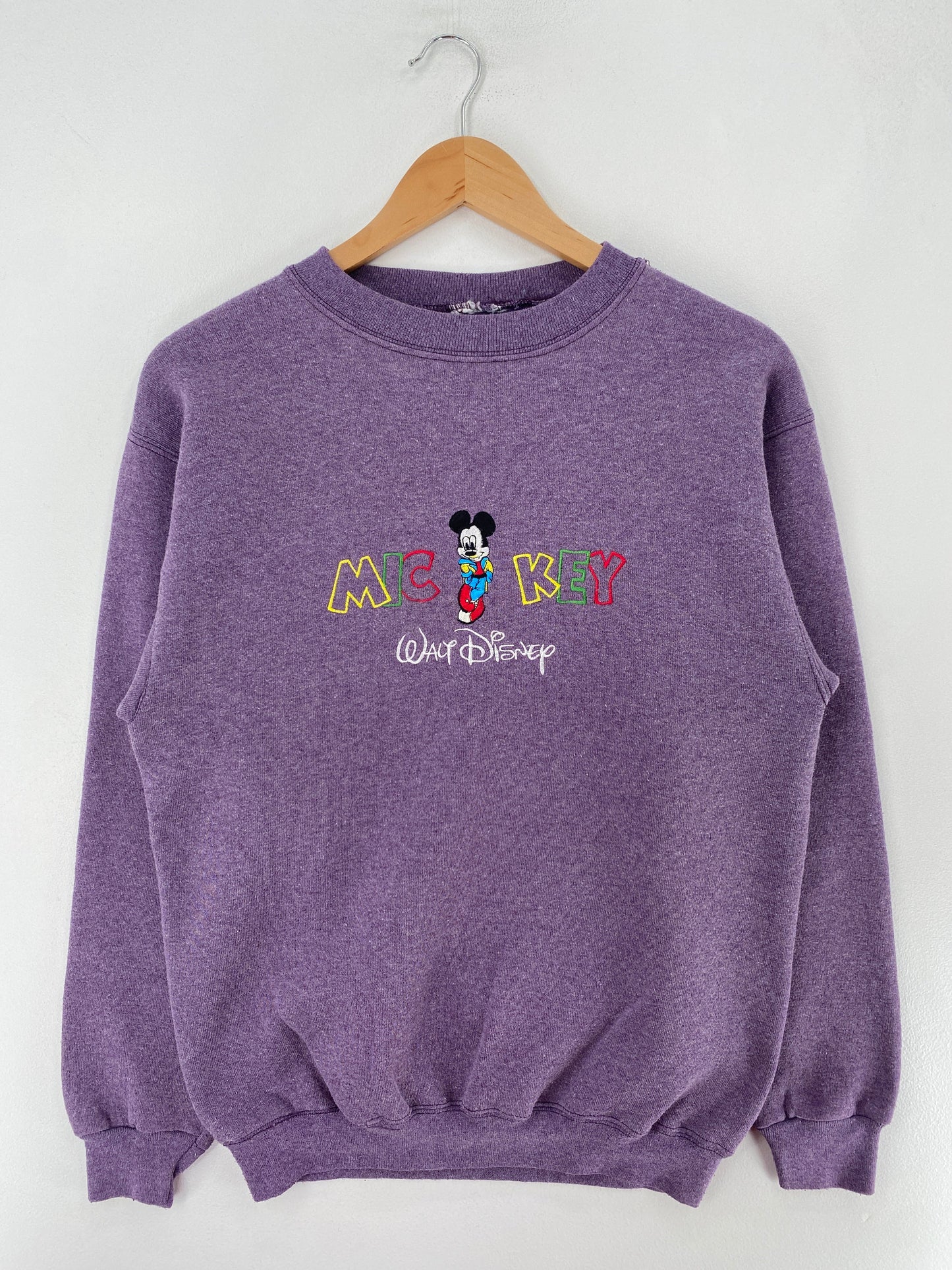 90’s DISNEY MICKEY Size No tag Approx. Ladies M Sweat-shirt / G1162S
