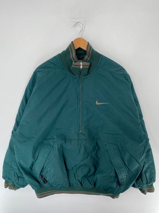90’s NIKE Size XL Vintage Nylon Padded Zip-up Jacket / F6082N