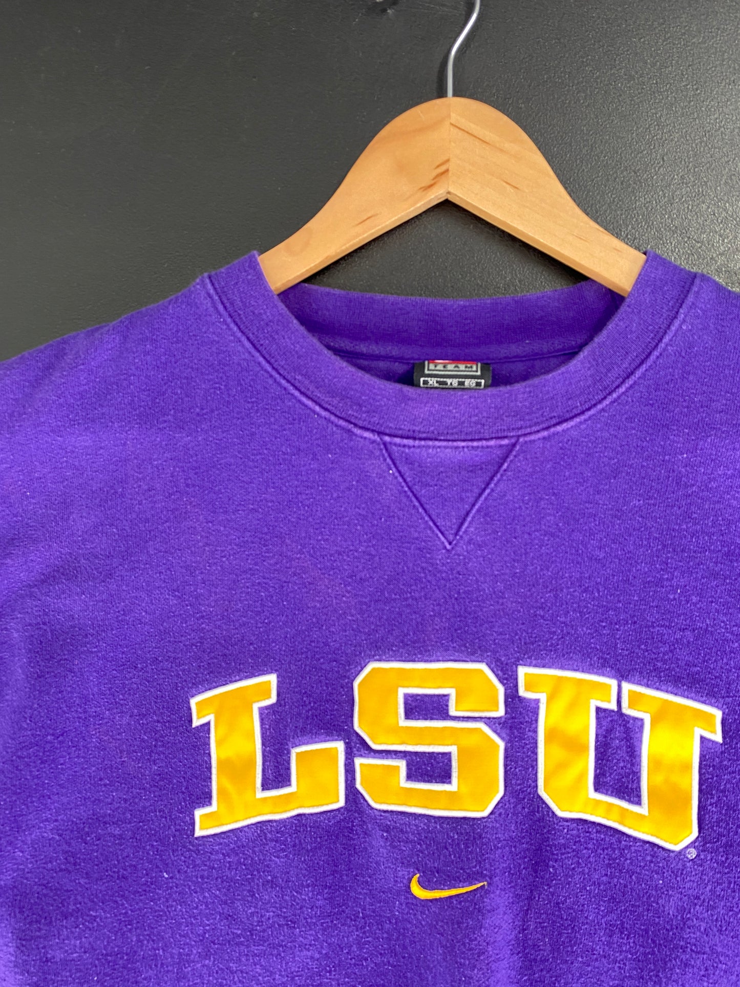 00' NIKE x LSU Size XL Vintage College Sweat-Shirt / F6778S