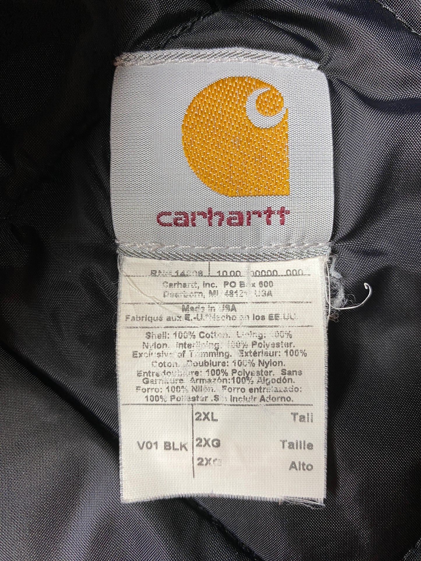 .90's CARHARTT Made in USA Size XXL Vintage Zip-Up Duck Vest / F2945J