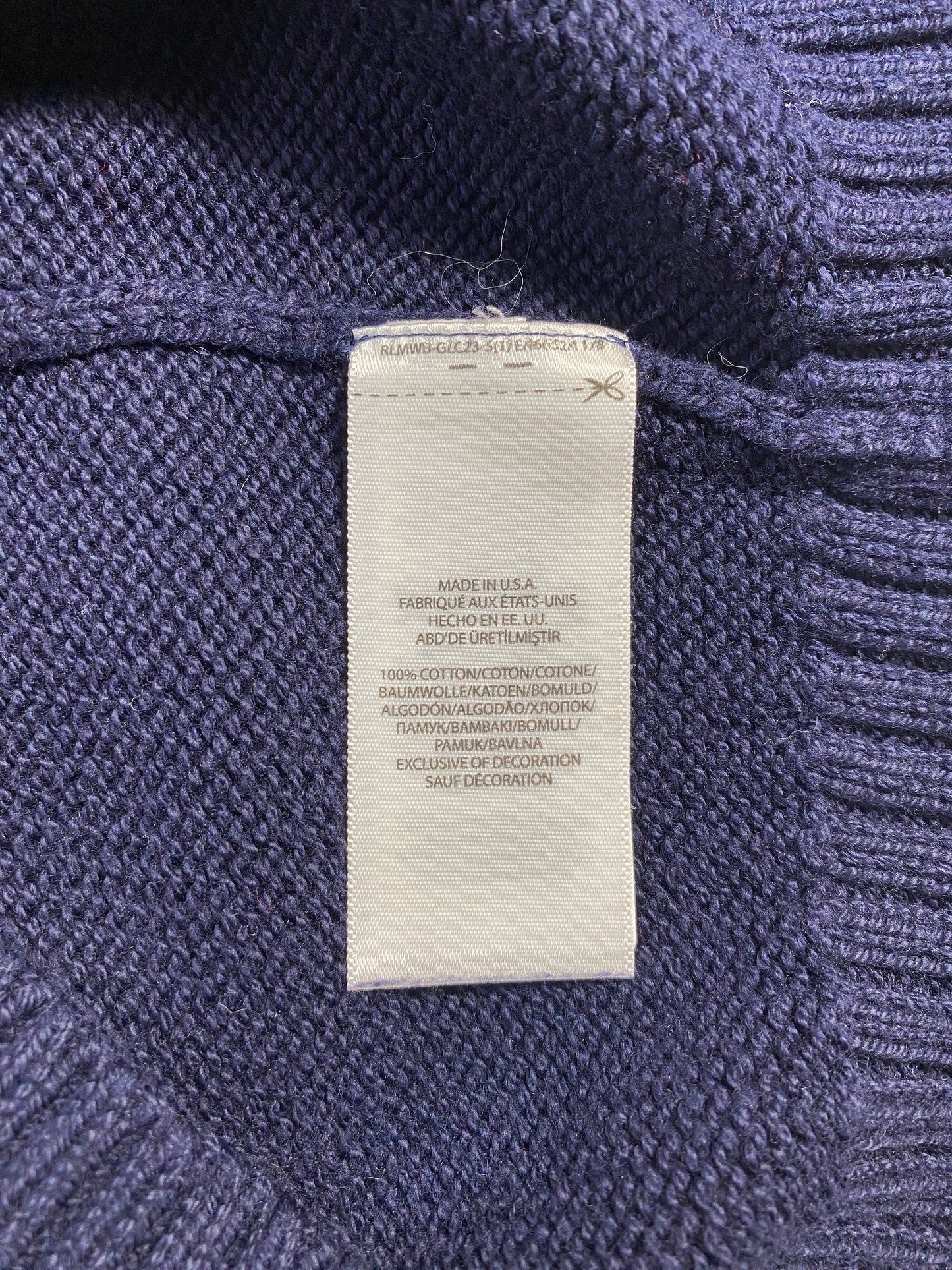 Vintage POLO RALPH LAUREN Made in USA Size XL Cotton Knitwear / F6077K