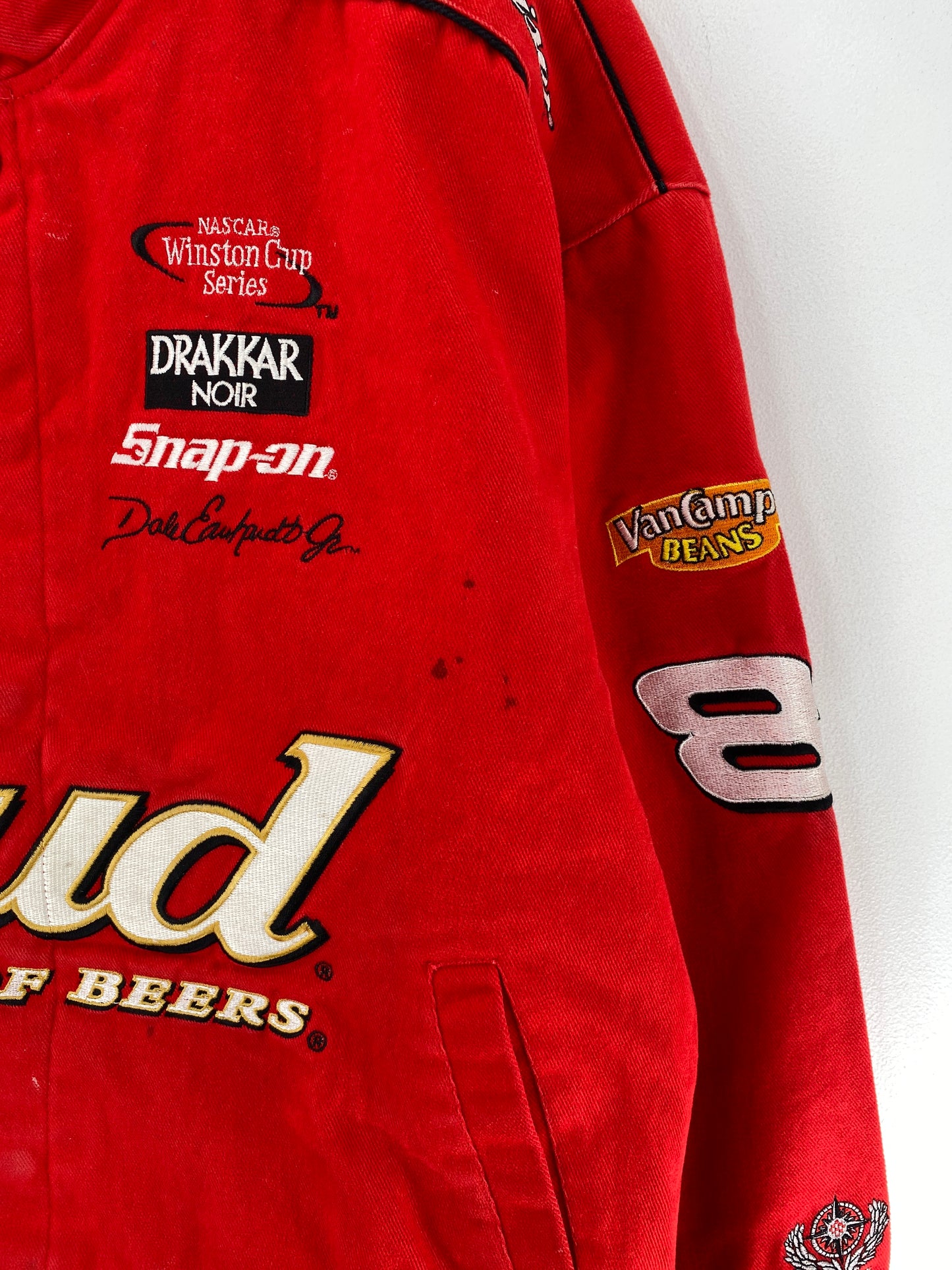 Vintage NASCAR BUDWEISER X DALE EARNHARDT JR Size XL Racing Jacket / F3677J