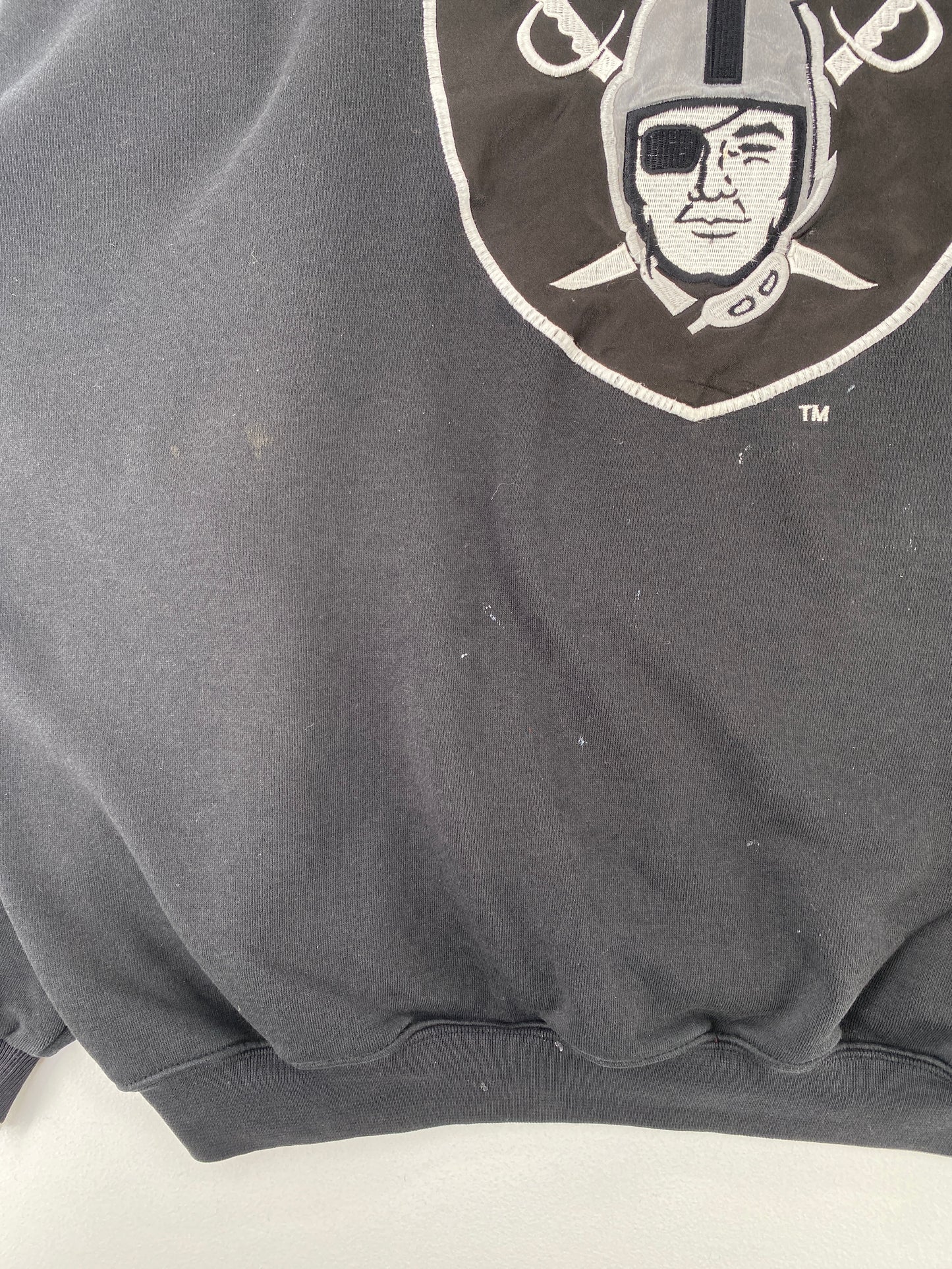 90’s RAIDERS x STARTER Size L Vintage NFL Sweat-Shirt / G739S