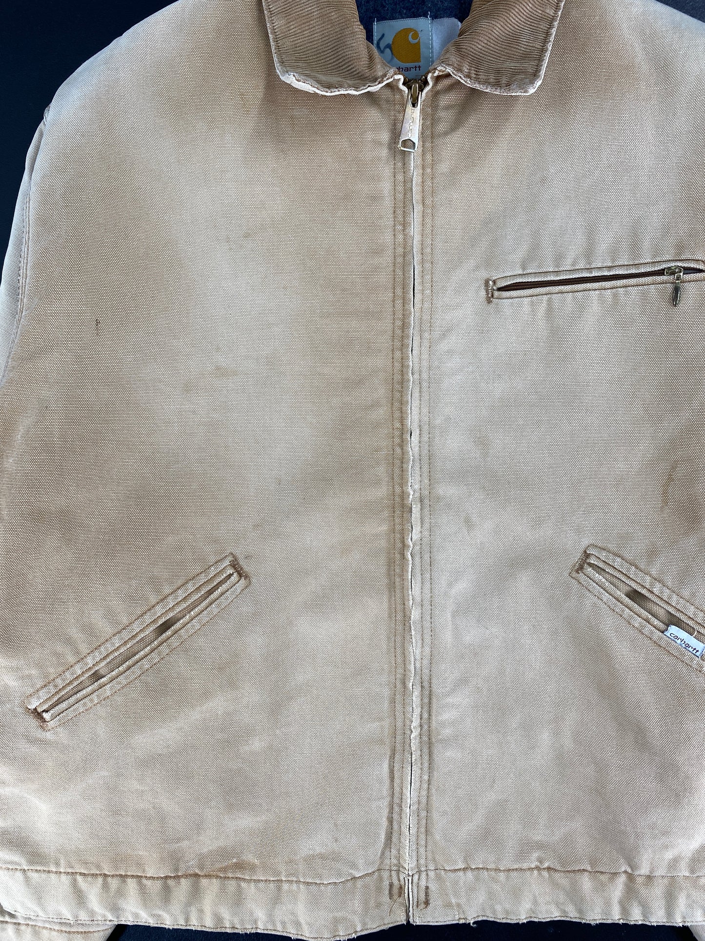 90's CARHARTT Made in USA Size Approx. XL Vintage Zip-Up Duck Jacket / F4100J