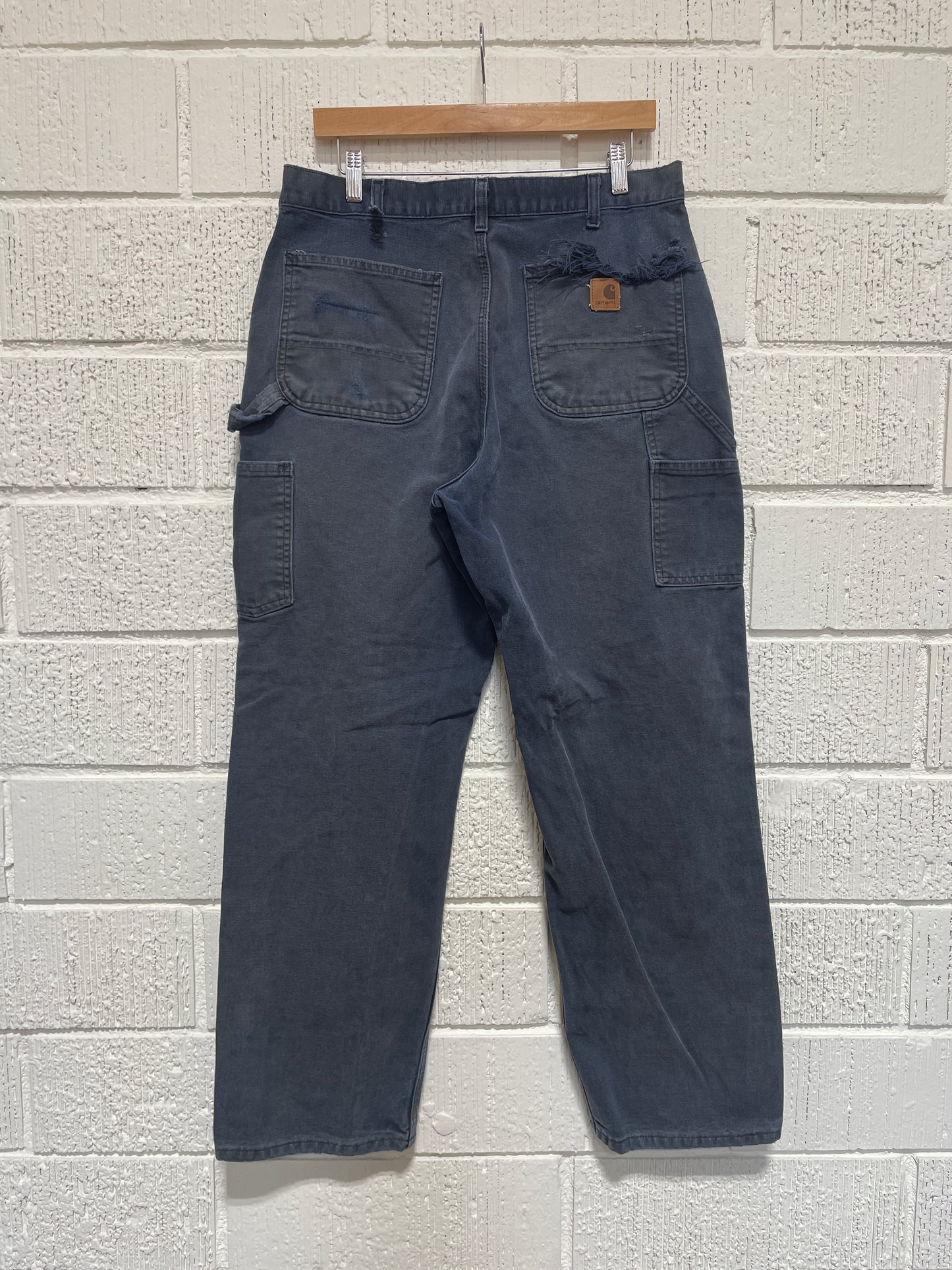 (W33xL30) Vintage CARHARTT Distressed Style Duck Pants / A1163P