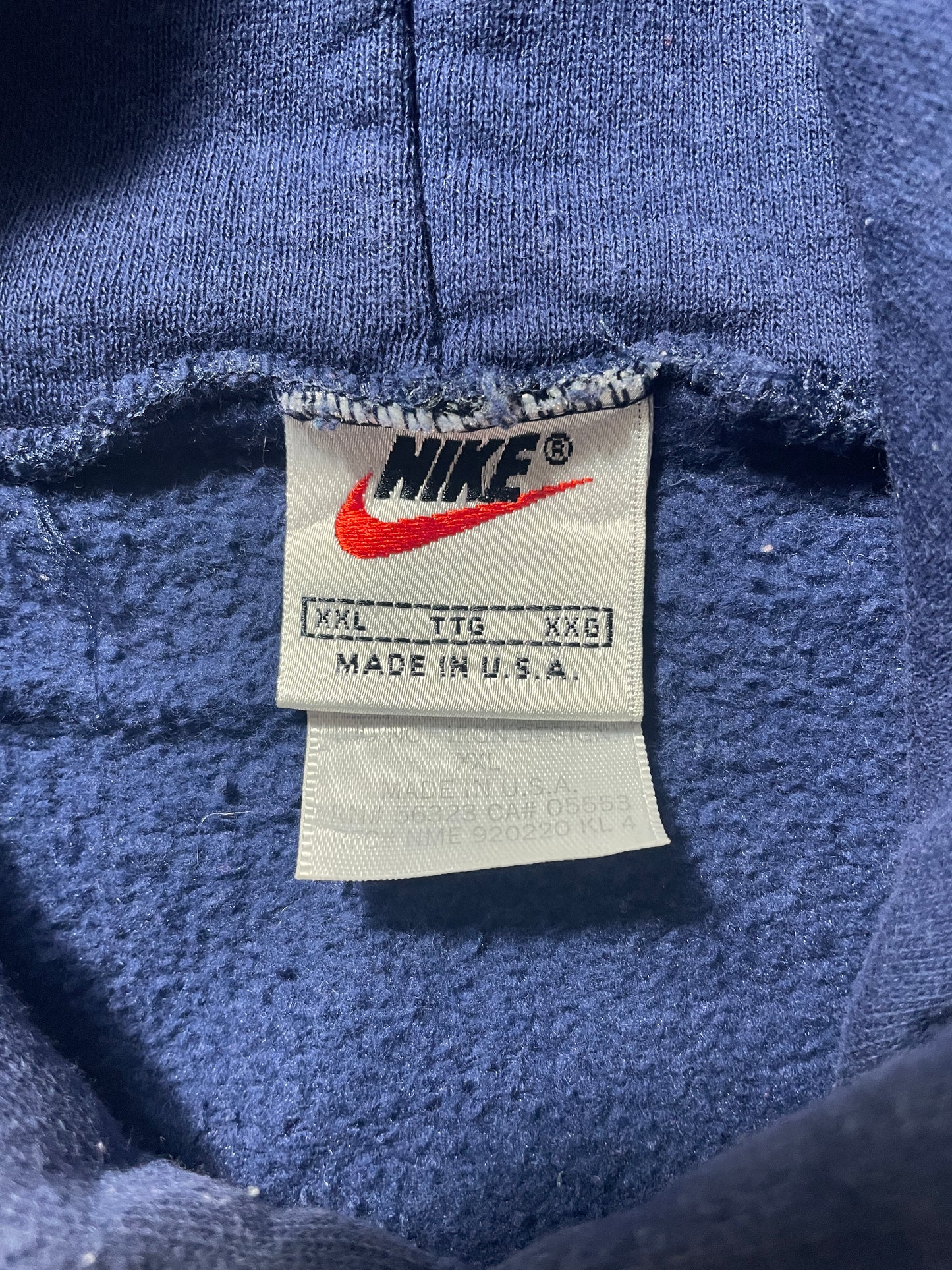 90's NIKE Made in USA Size XXL Vintage Hoodie Sweat-Shirt / G6257S