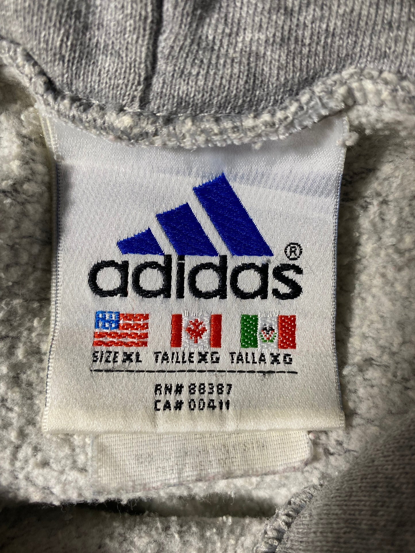 .90’s ADIDAS Size XL Vintage Hoodie Sweat-Shirt / E8008S