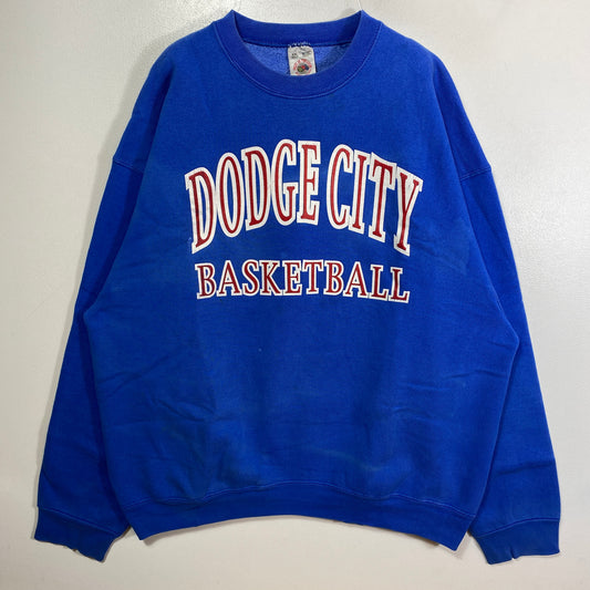 (XXL) 90's DODGE CITY BASKETBALL College Sweat-shirt / A0143S