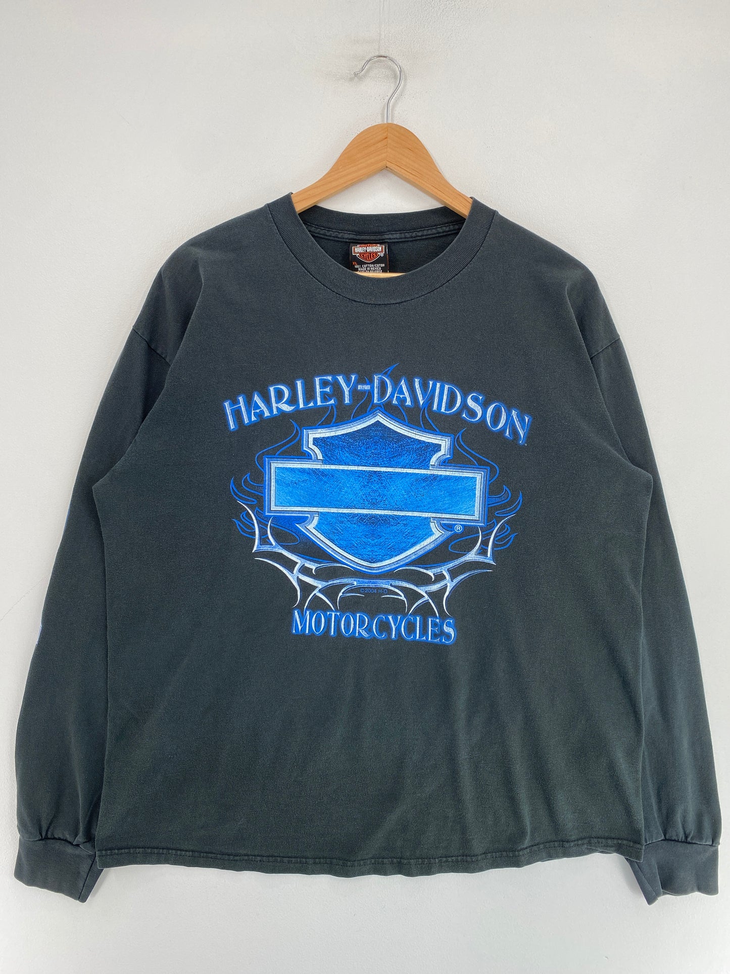 2004 HARLEY DAVIDSON Size XL Vintage Long Sleeve T-Shirt / G3103T