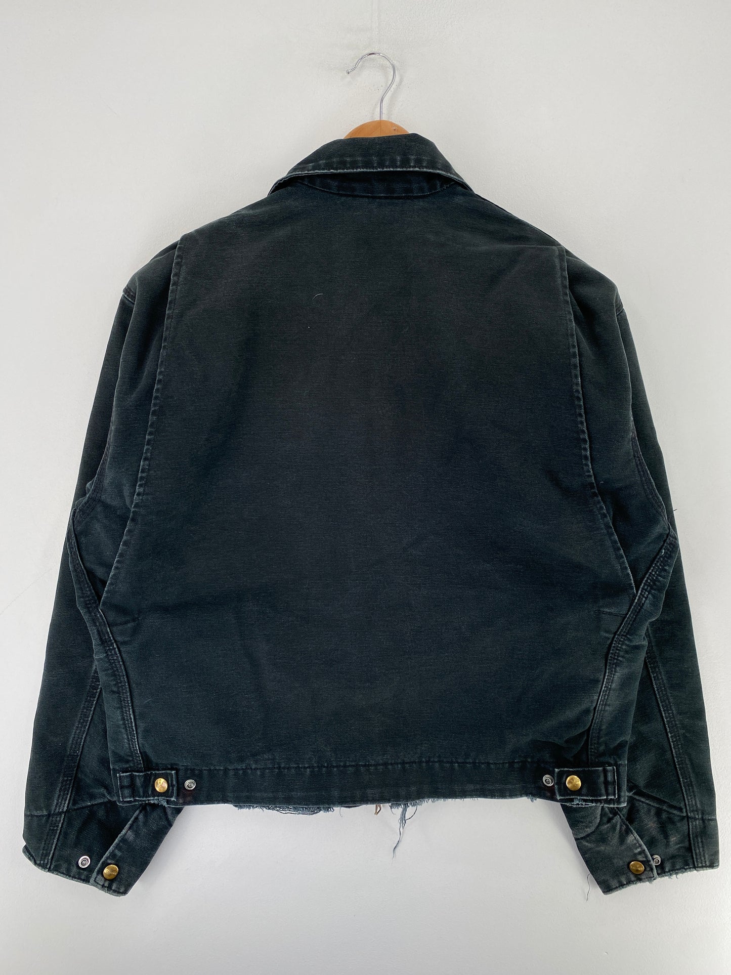 .90's CARHARTT DETROIT Broken zipper Made in USA Size L Vintage Duck Jacket / G1360J