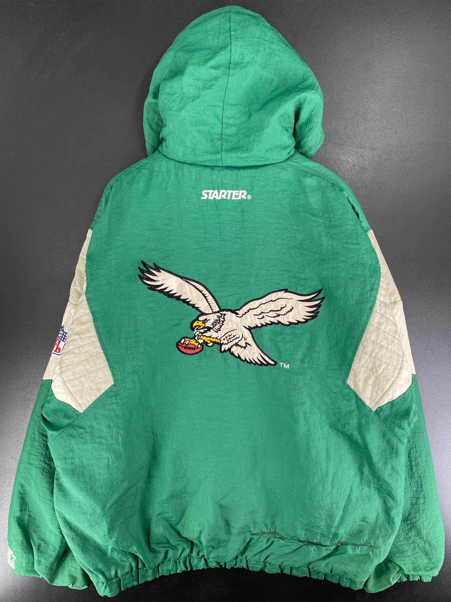 90’s STARTER x PHILADELPHIA EAGLES Size XXL NFL Padded Nylon Jacket / F6061N