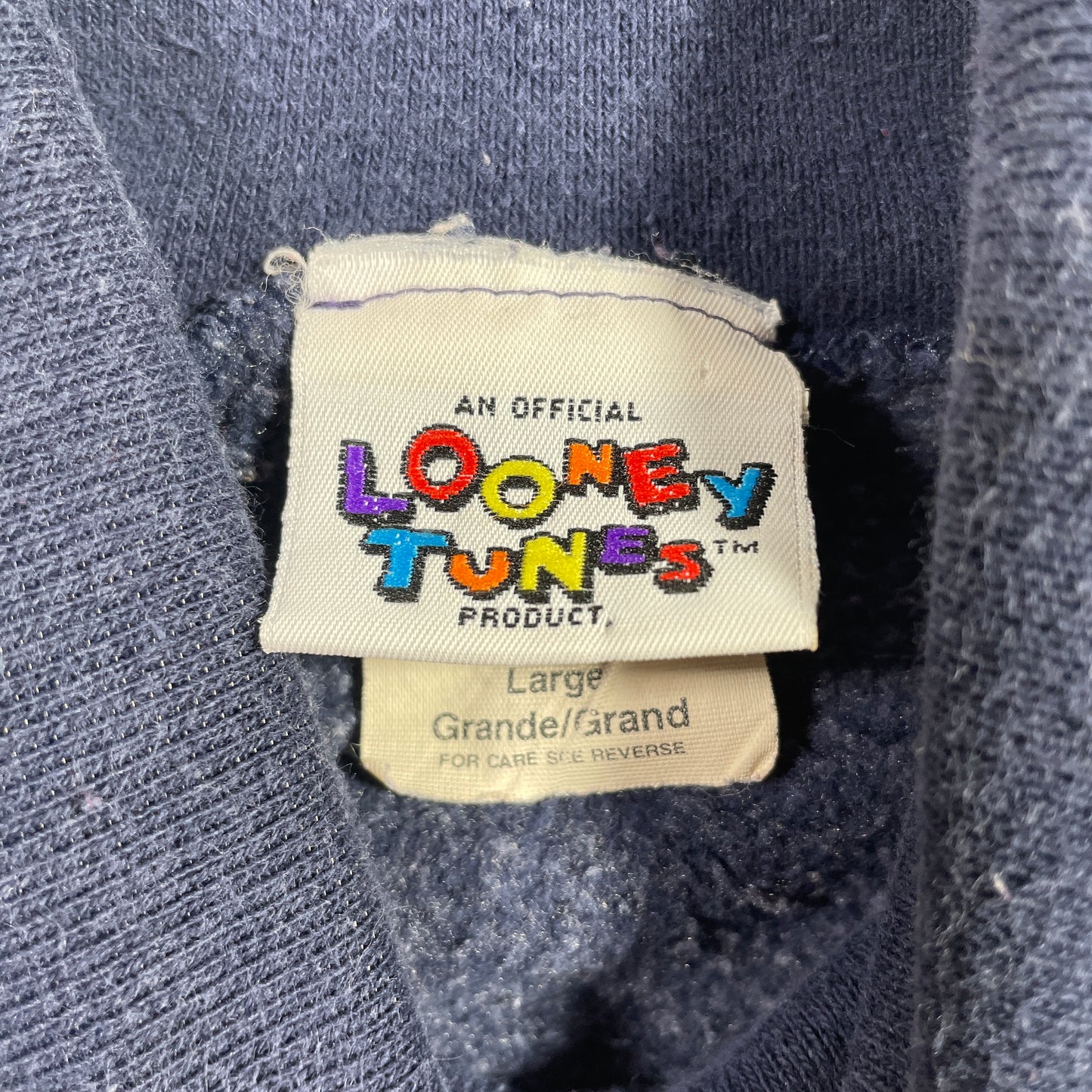 (L) 1995 LOONEY TUNES TWEETY Vintage Turtle Neck Sweatshirt / A1114S