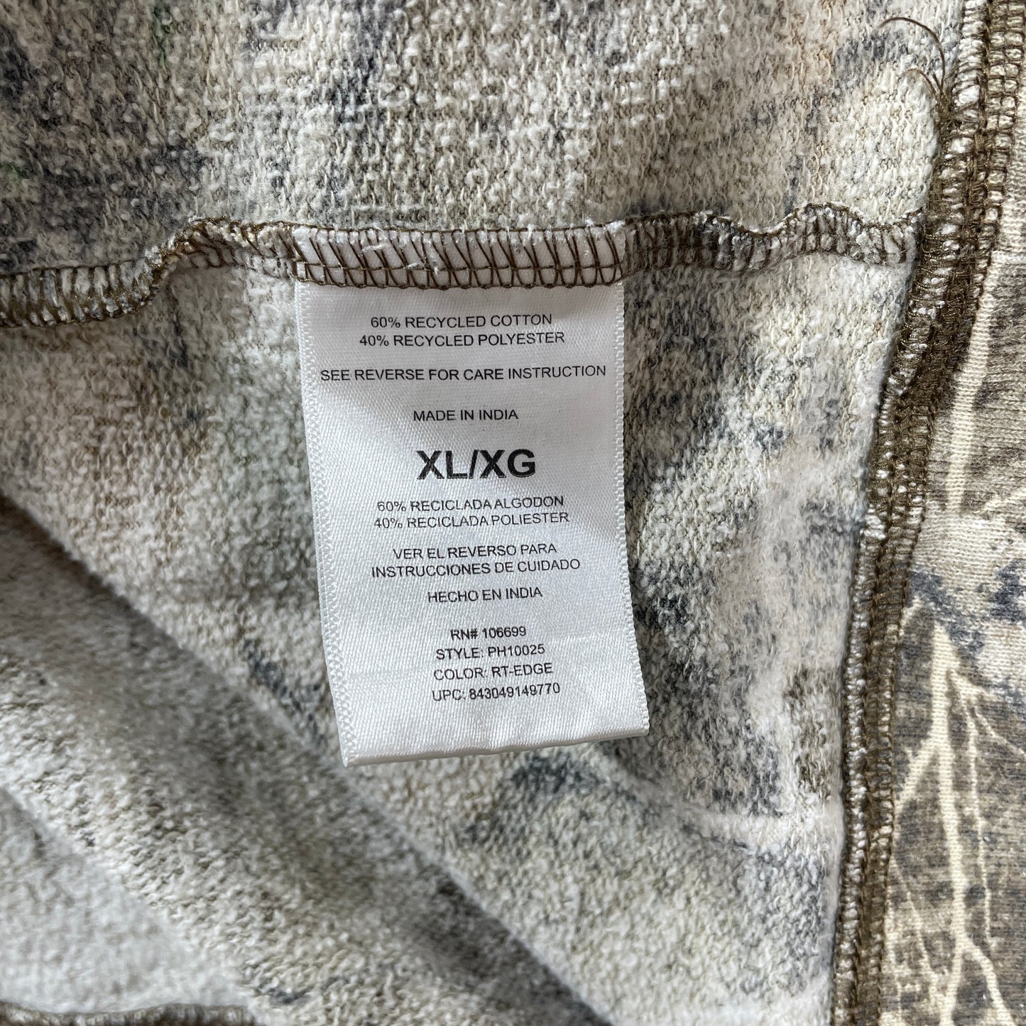 (XL) Vintage HABIT Real Tree Camo Hoodie Sweatshirt / A1392S