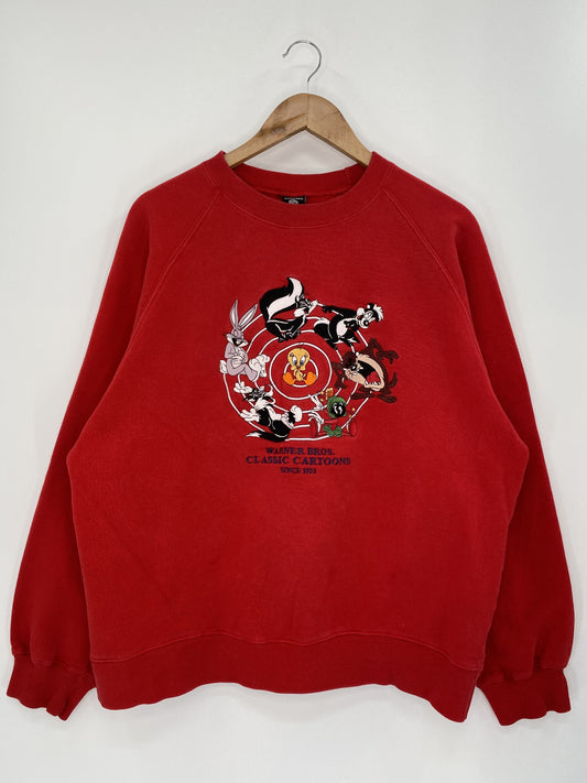 .1997 LOONEY TUNES Size L Vintage Sweat-shirt / E8050S