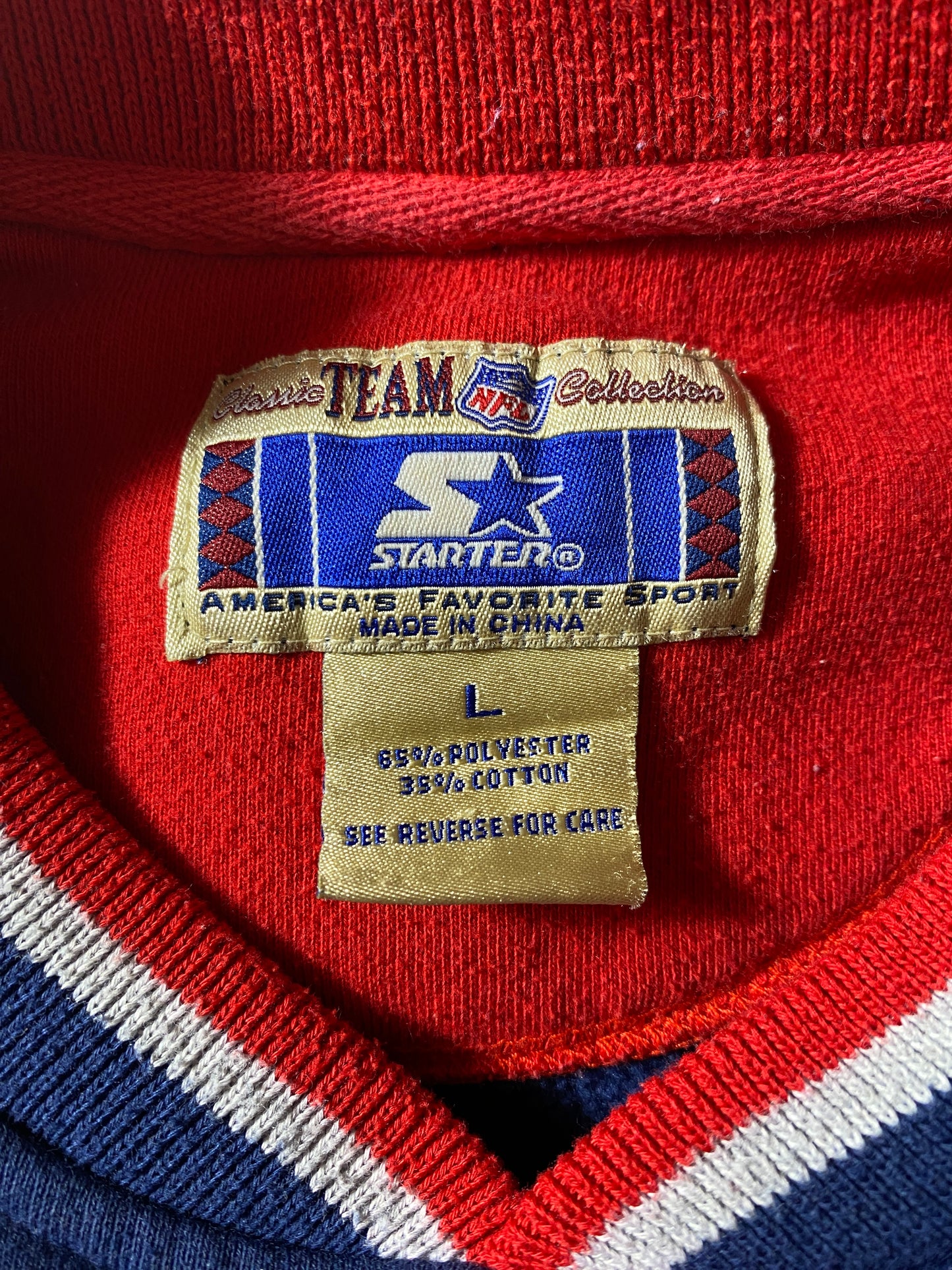 90’s STARTER x NEW ENGLAND PATRIOTS Size L NFL Sweat-Shirt / F6576S