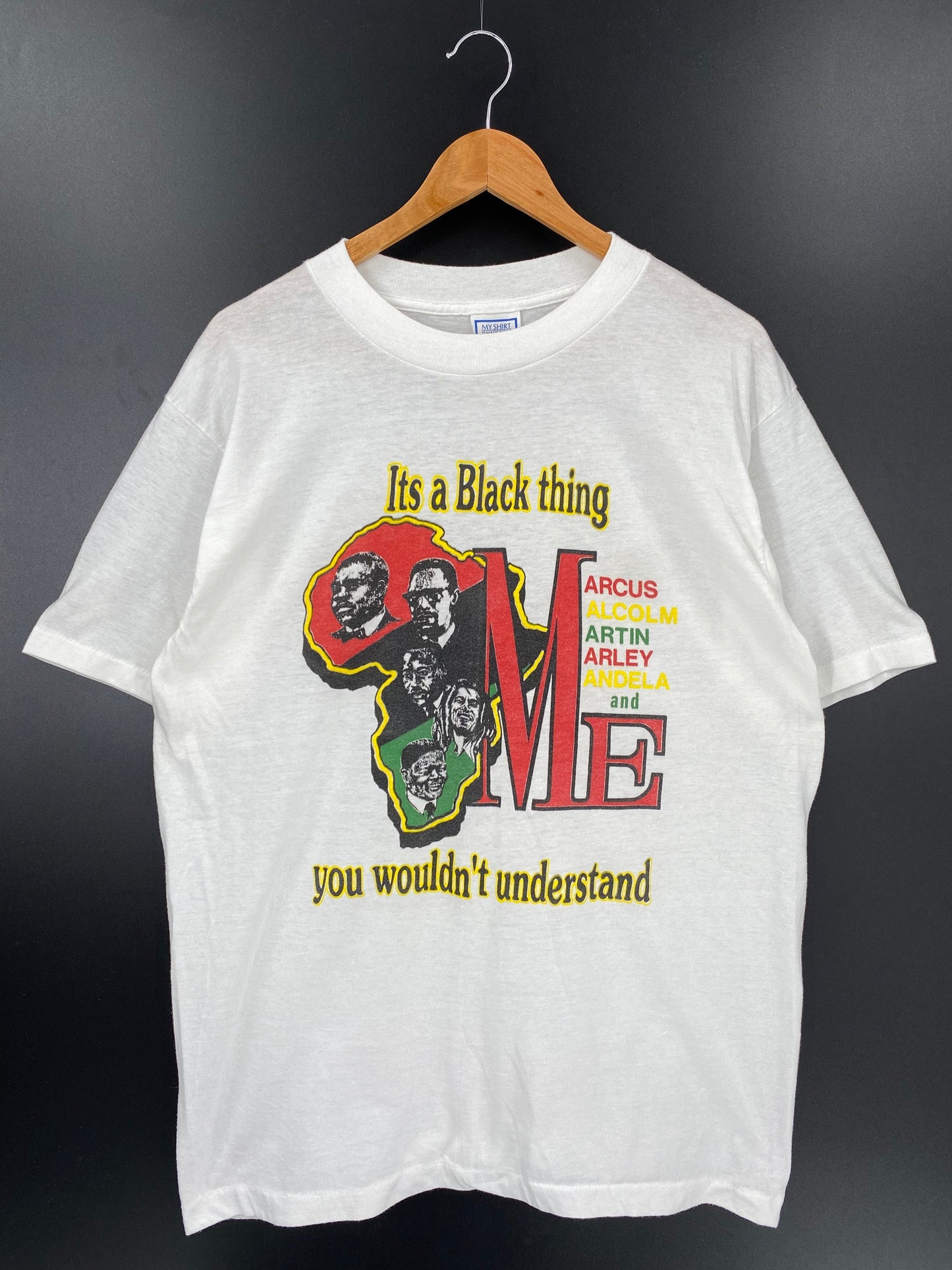 90’s IT'S A BLACK THING Made in USA Size XL Vintage T-Shirt / F1051T