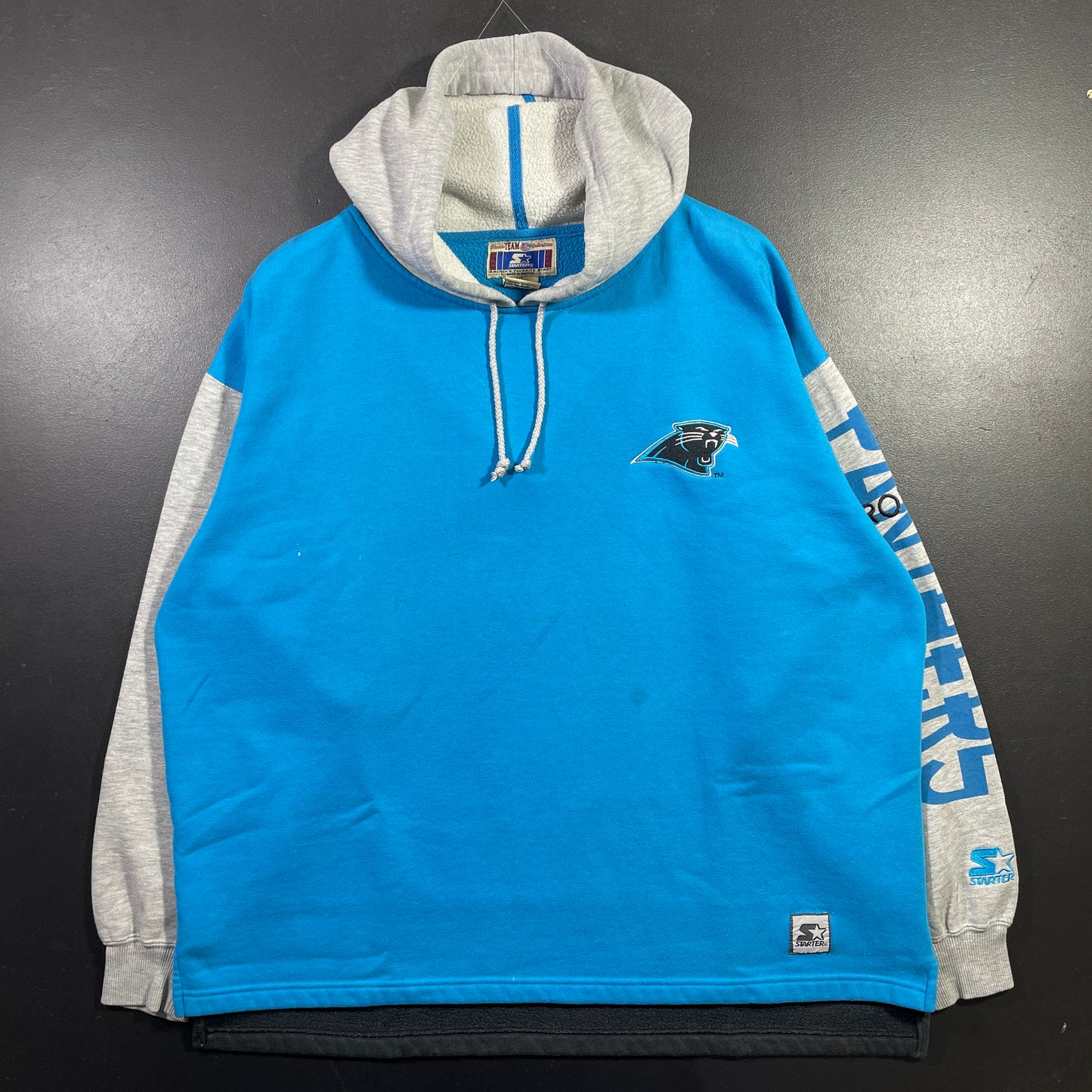 (XL) 90’s STARTER x CAROLINA PANTHERS Vintage NFL Hoodie Sweatshirt/ A9013S