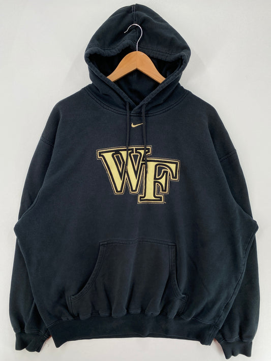 00' NIKE x WAKE FOREST Size XL Vintage College Hoodie Sweat-Shirt / F9202S