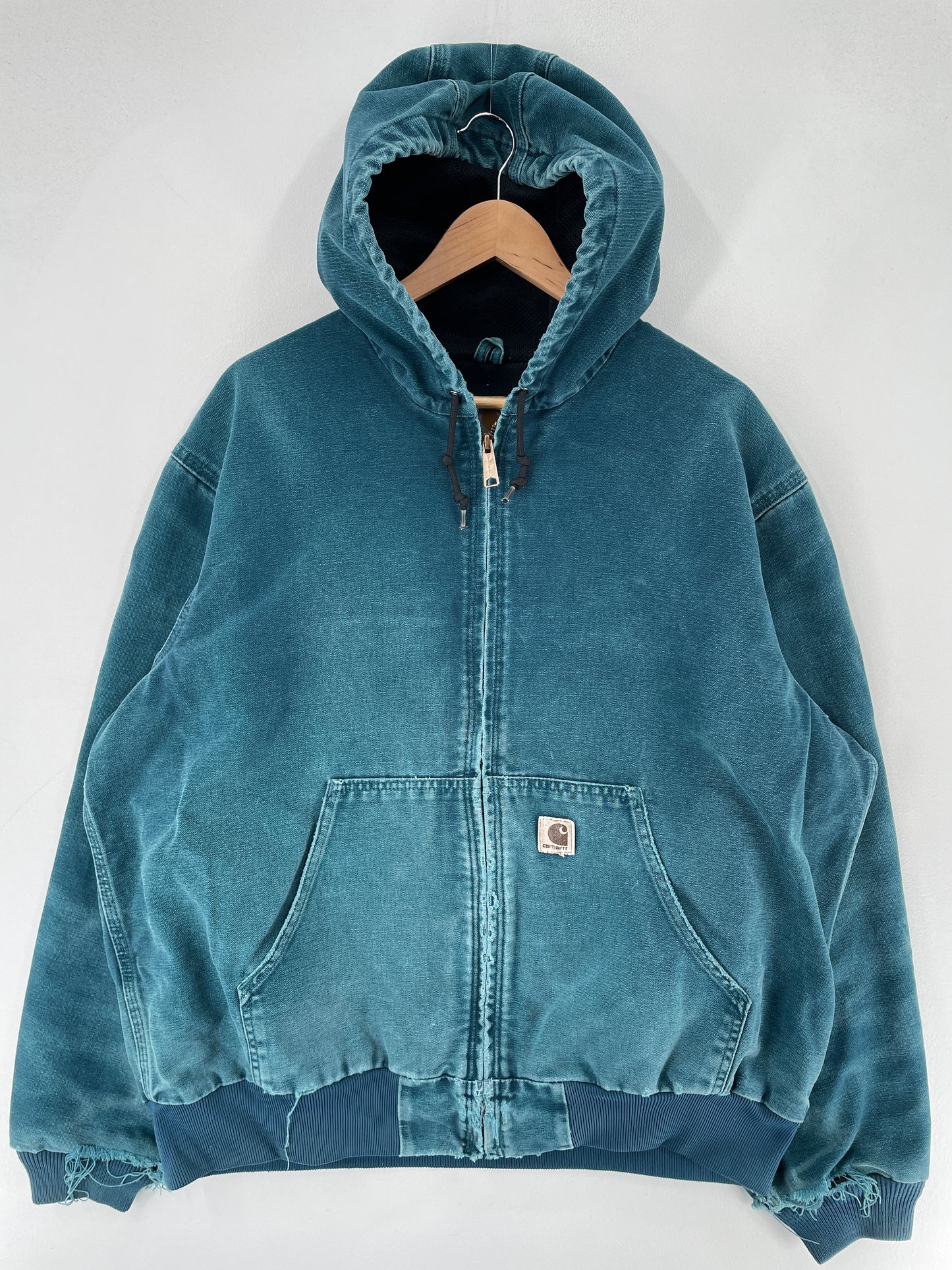 .Vintage CARHARTT Size XL Zip-Up Hoodie Duck Jacket / F3630J