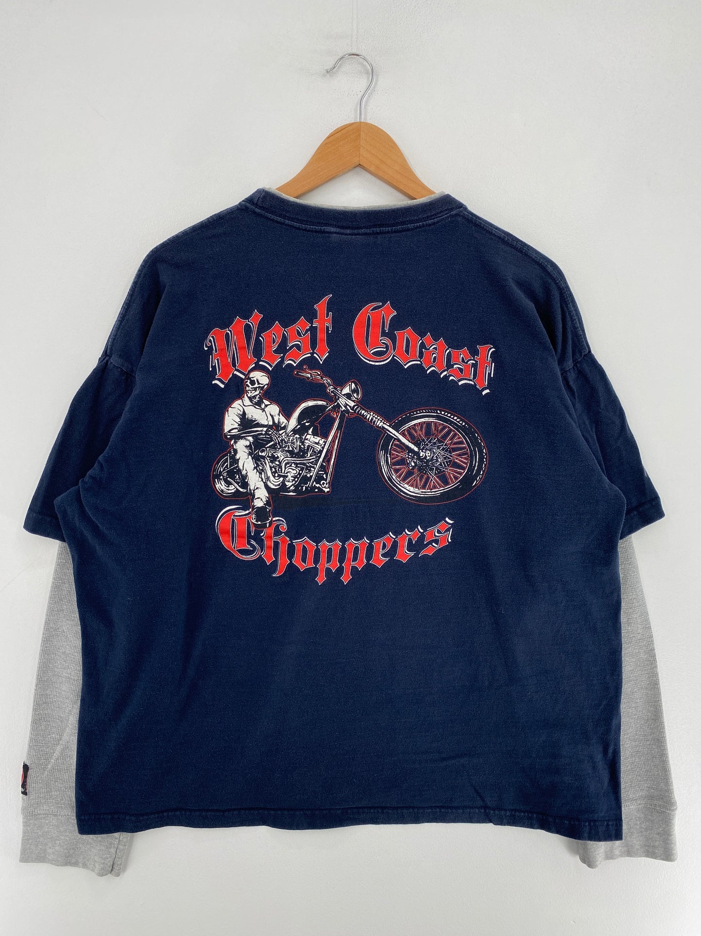 Vintage WEST COAST CHOPPERS Size Approx. L Long-Sleeve T-Shirt / G1616T