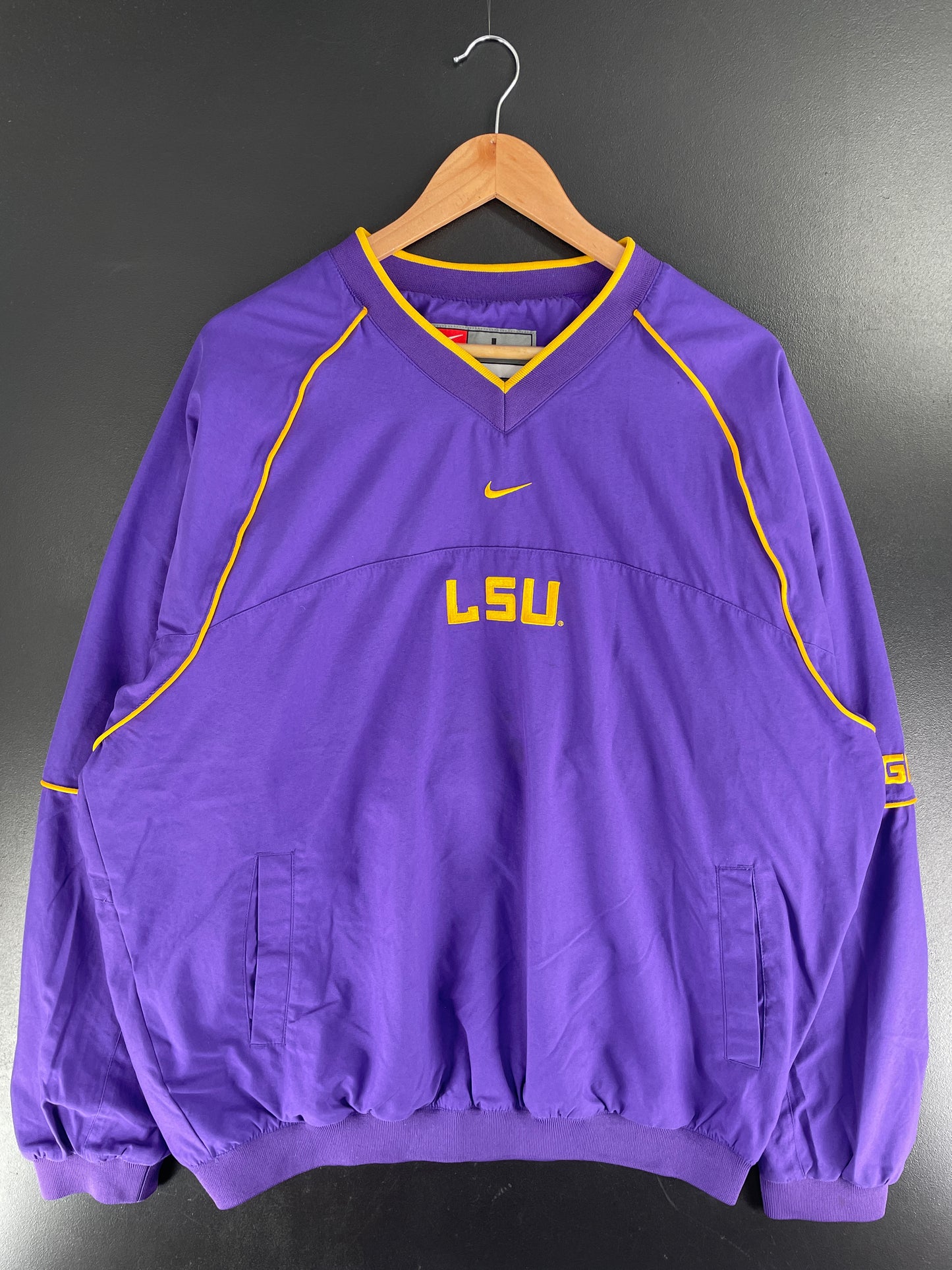 00’ NIKE x LSU TIGERS Size L Vintage College Nylon Jacket / F7711N