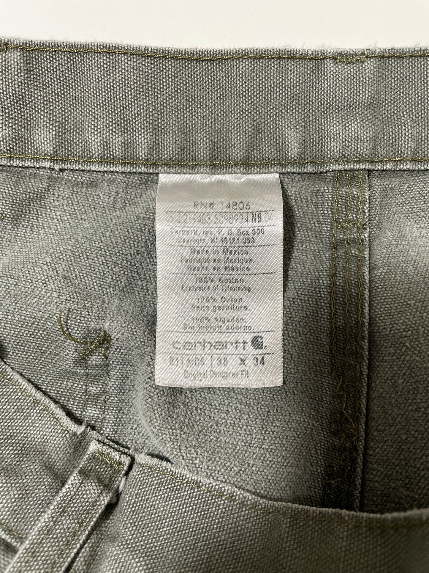 (W37xL32) Vintage CARHARTT Distressed Style Duck Pants / A1162P