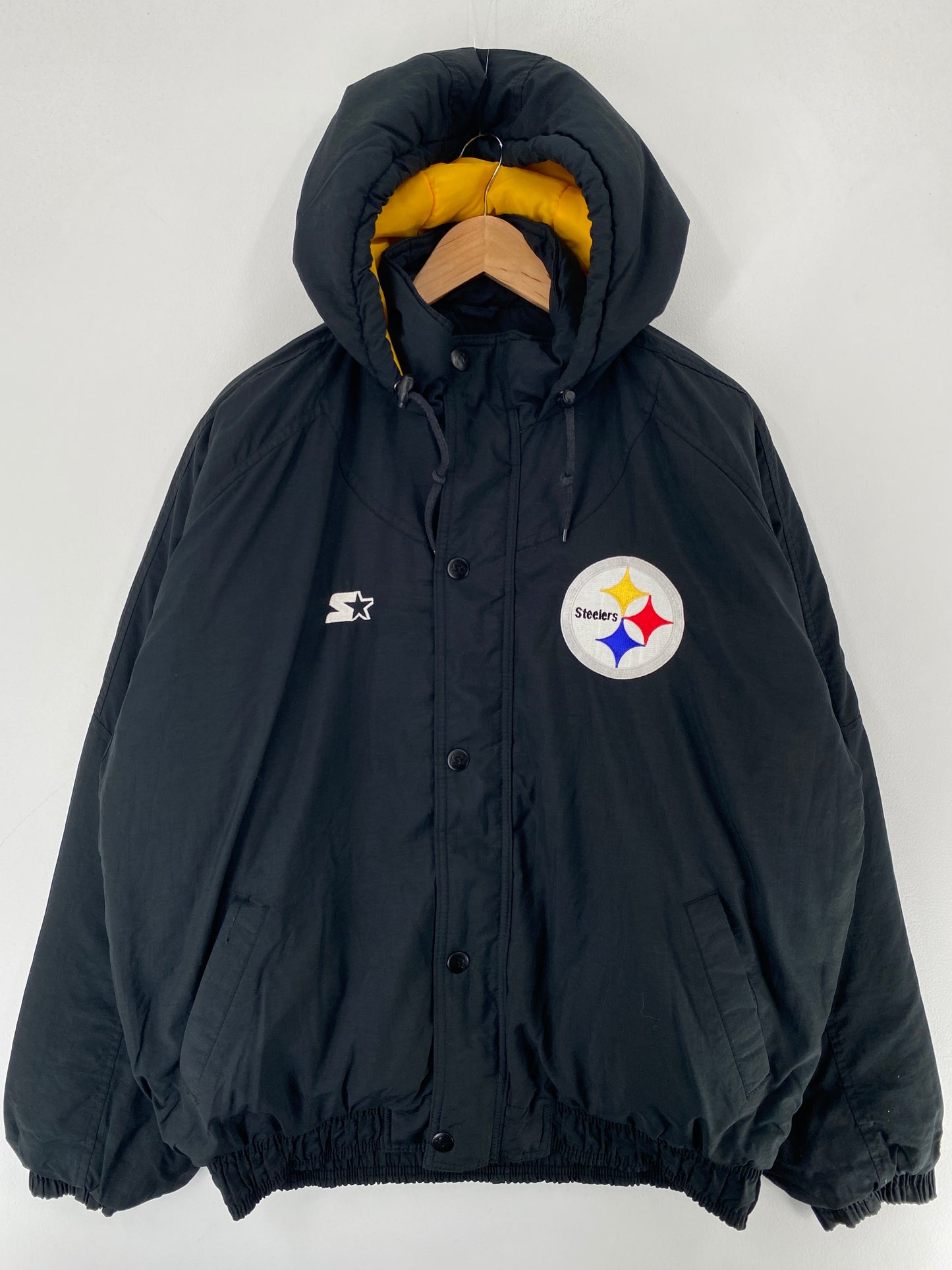 .90’s STARTER x PITTSBURGH STEELERS Size L NFL Padded Nylon Jacket / F3168N