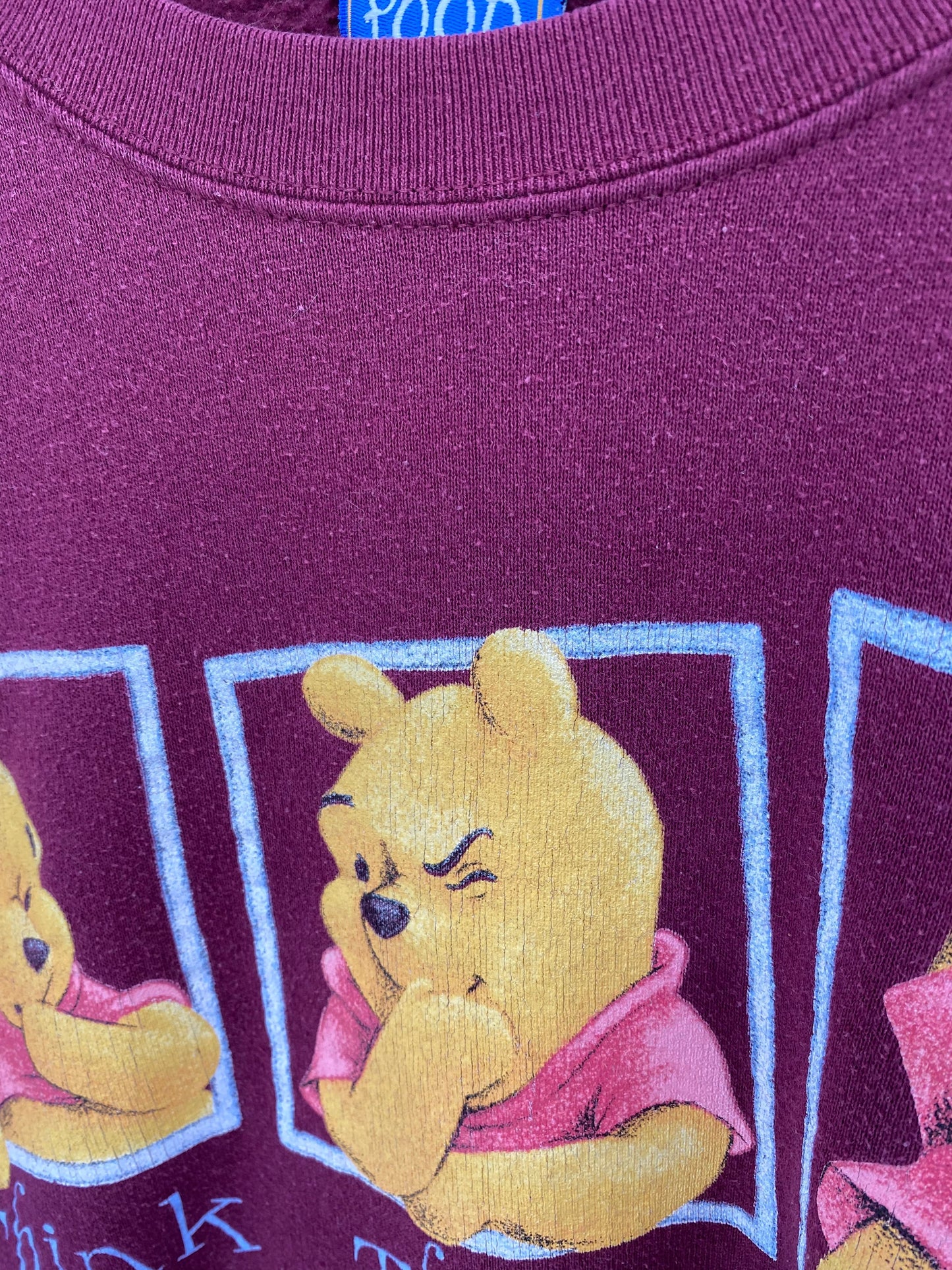 00' DISNEY WINNIE THE POOH Size No tag(Approx.XL) Vintage Sweat-shirt / G555S