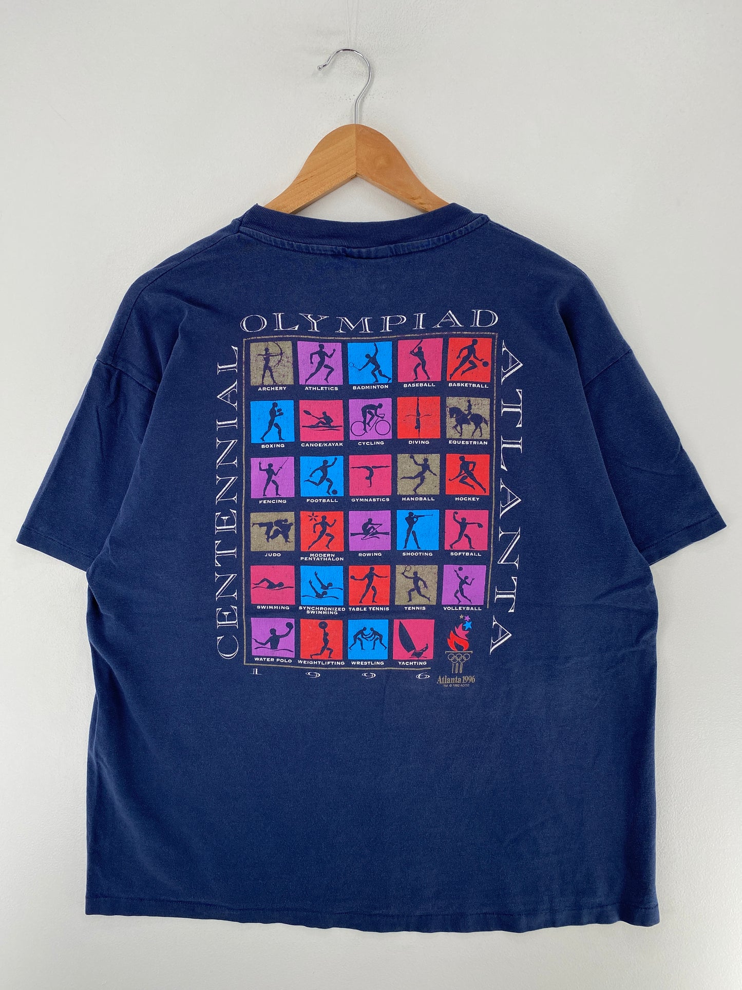 1996 ATLANTA OLYMPIC Made in USA Size XL Vintage T-shirt / F8311T