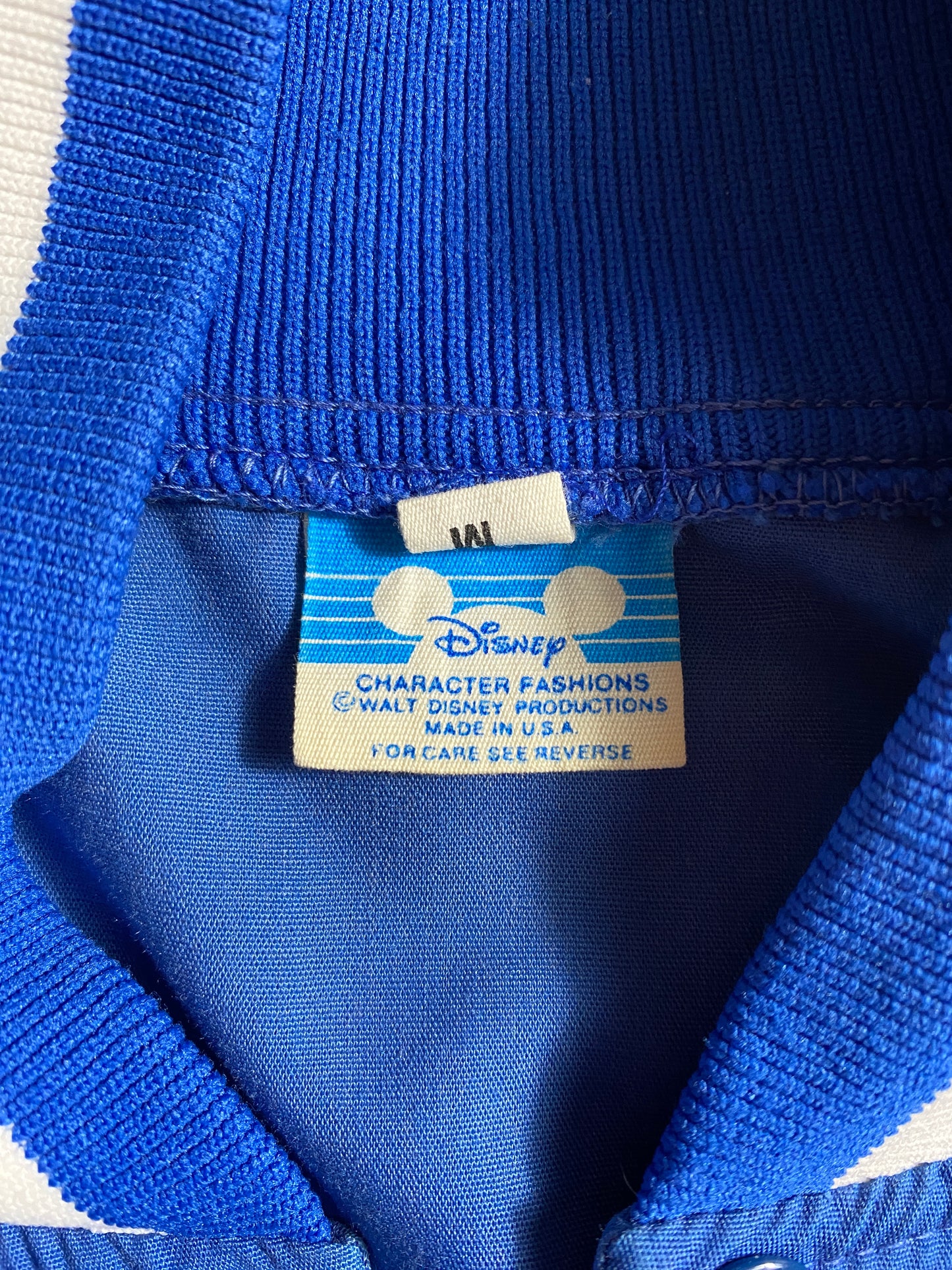 80’s DISNEY Made in USA Size M Vintage Zip-up Cotton Jacket / G5732J