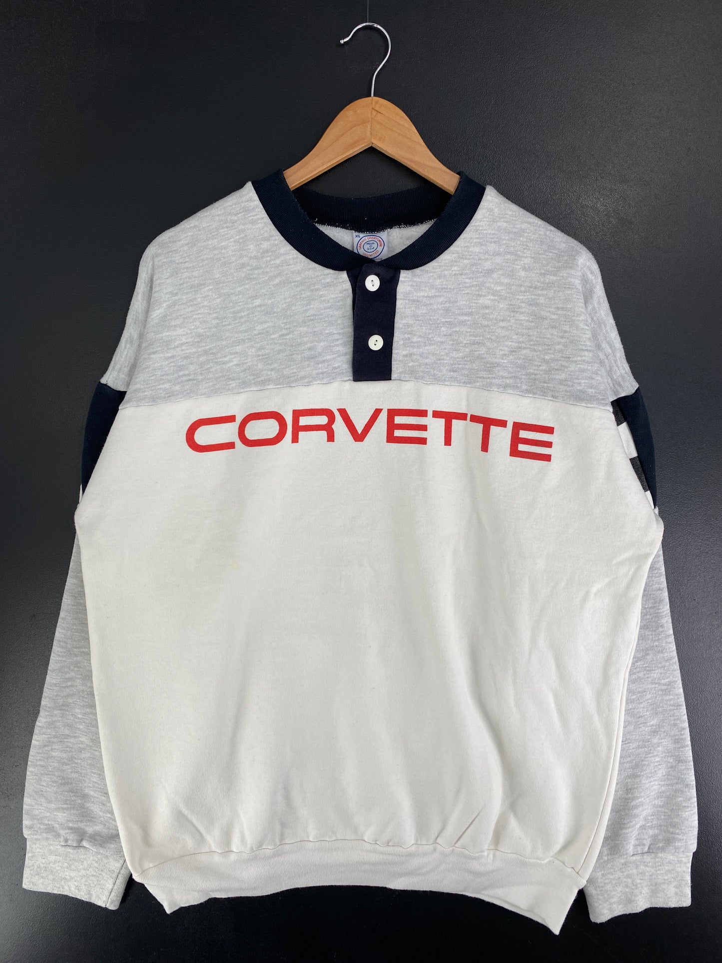 90's CORVETTE Made in USA Size XL Vintage Racing Sweat-shirt / F5698S