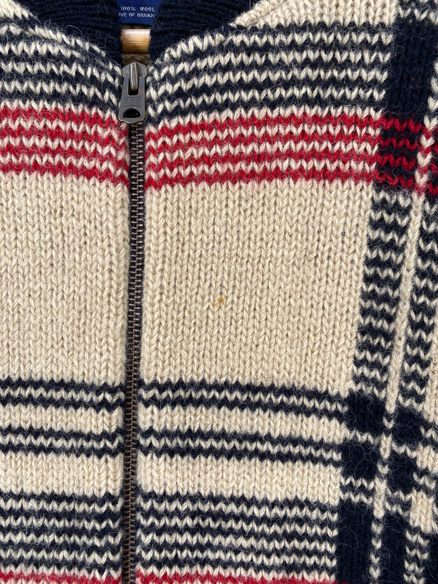 90’s POLO RALPH LAUREN Size XL Cotton Zip-Up Wool Knitwear / F8960K