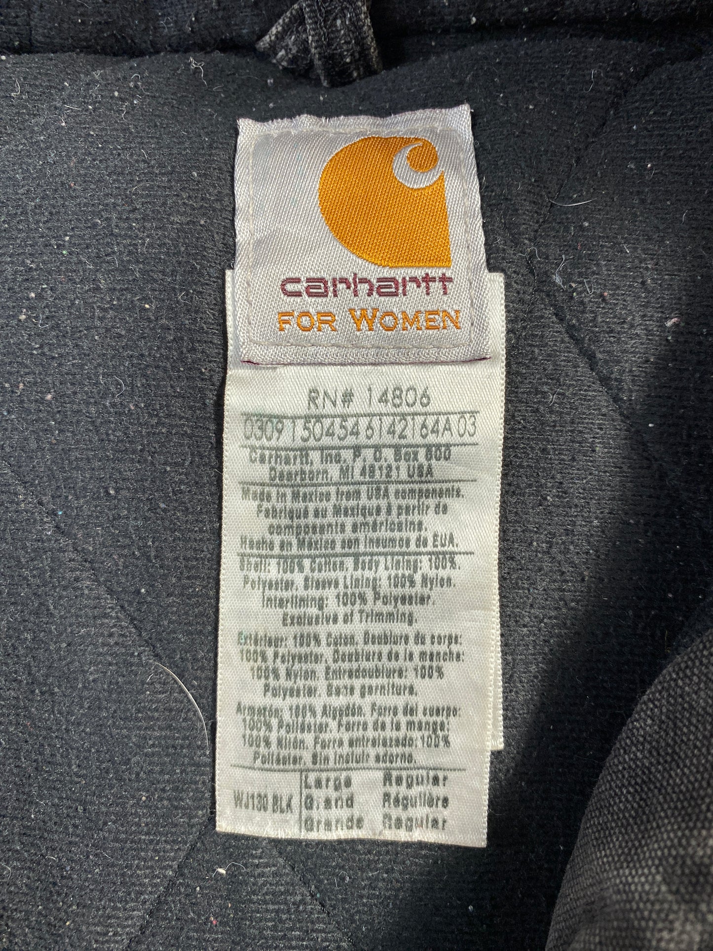 Vintage CARHARTT Size Ladies L Duck Hoodie Jacket / F8746J