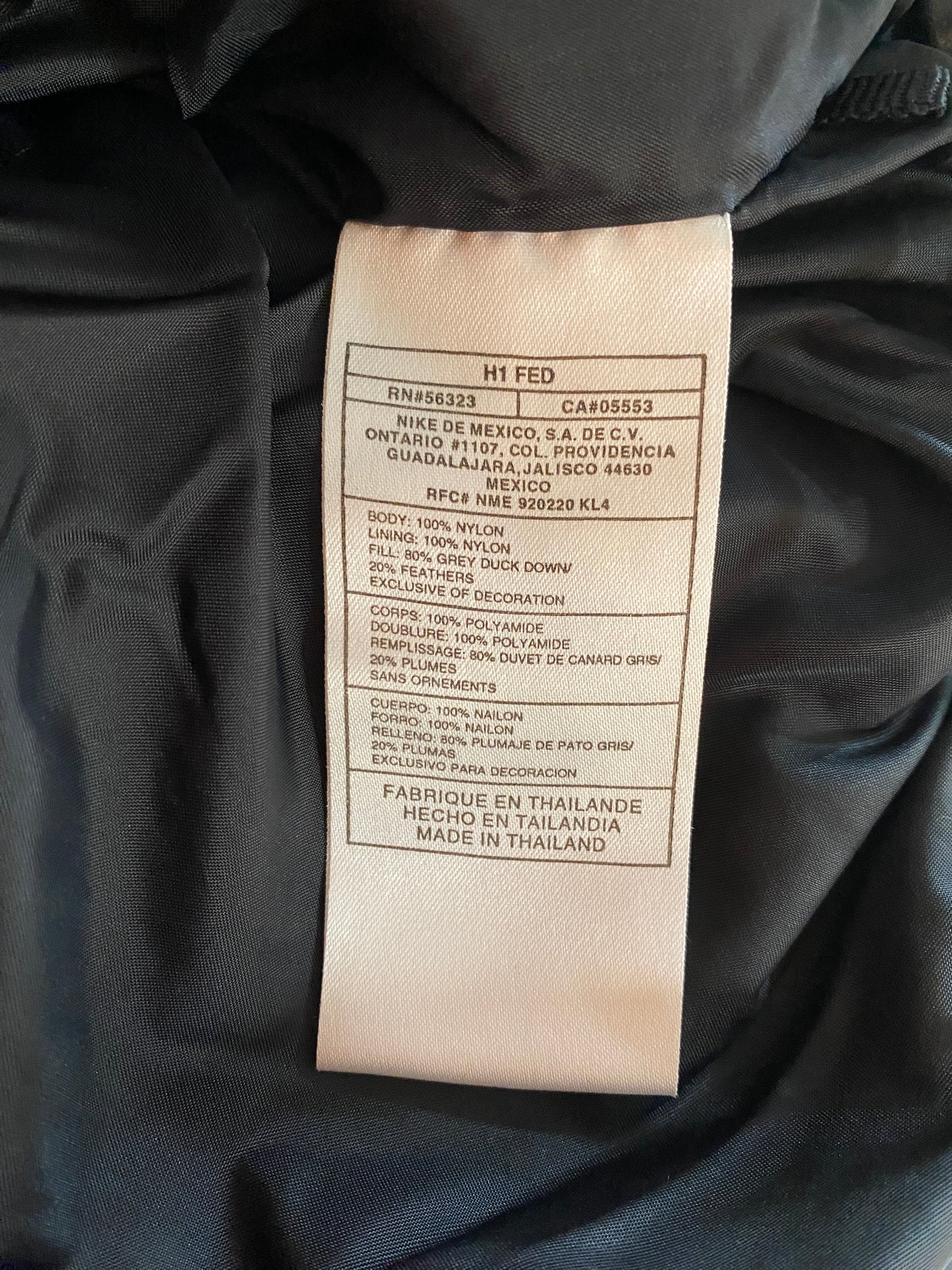 00' NIKE Size L Vintage Nylon padded Zip-Up Jacket / F6423N