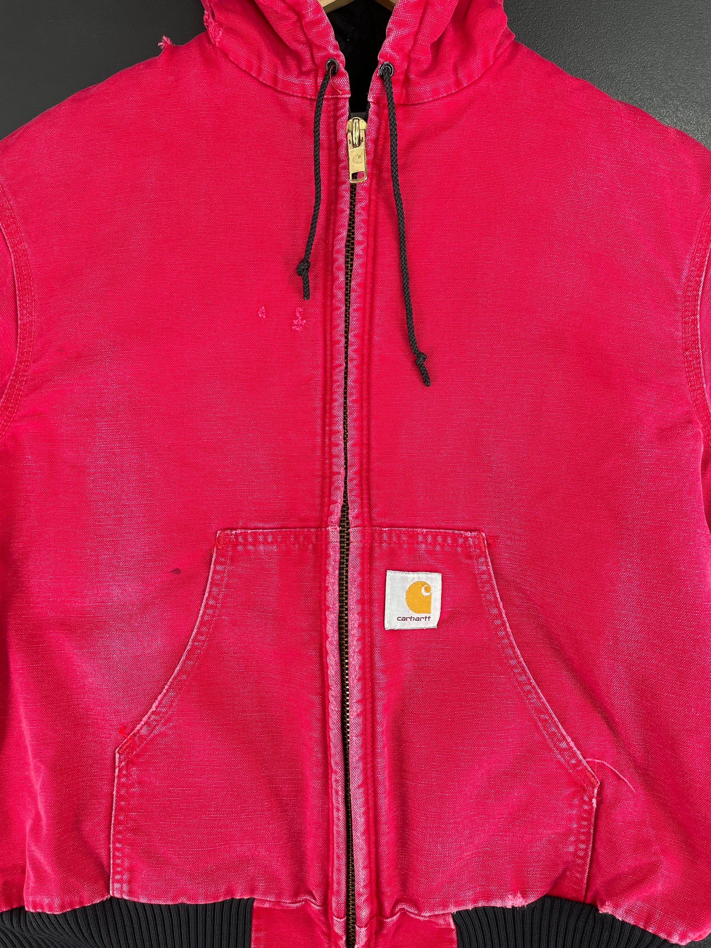Vintage CARHARTT Size L Zip-Up Hoodie Duck Jacket / F7142J