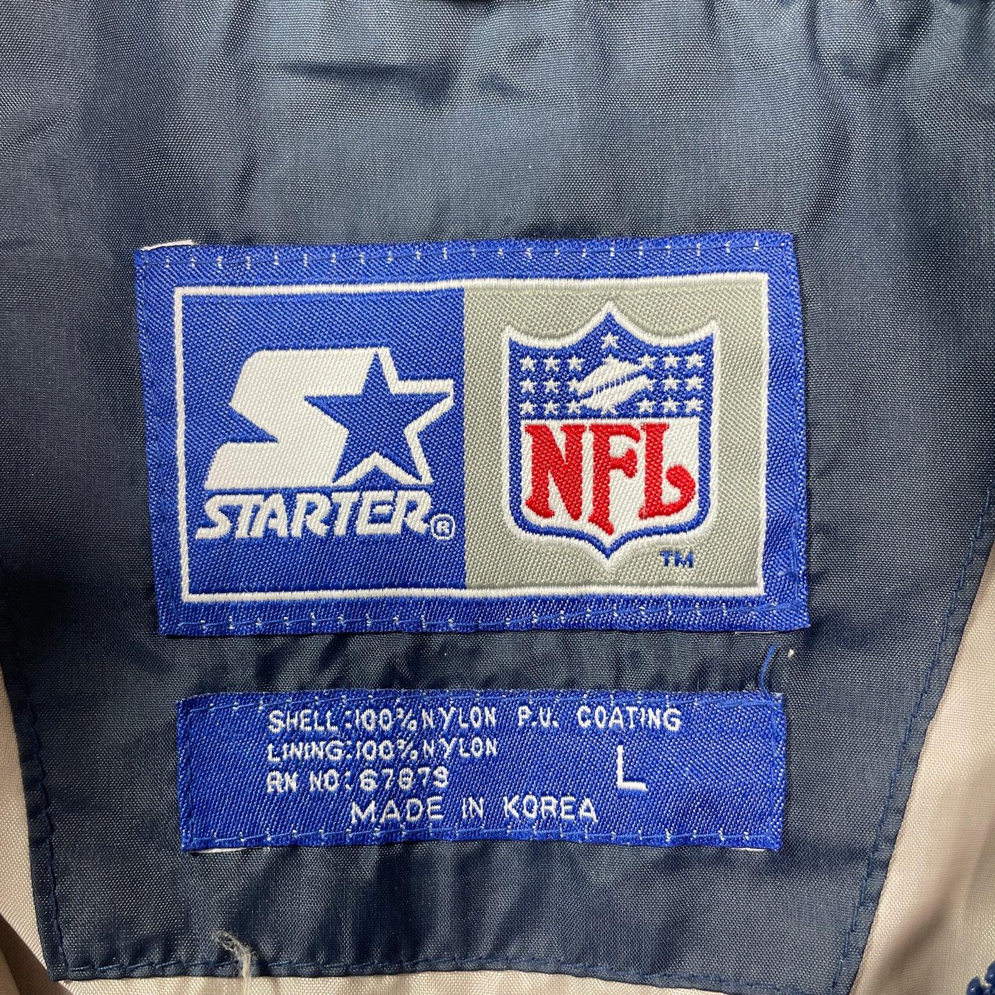 (L) 90's STARTER X COWBOYS Vintage NFL Nylon Jacket / A1398N