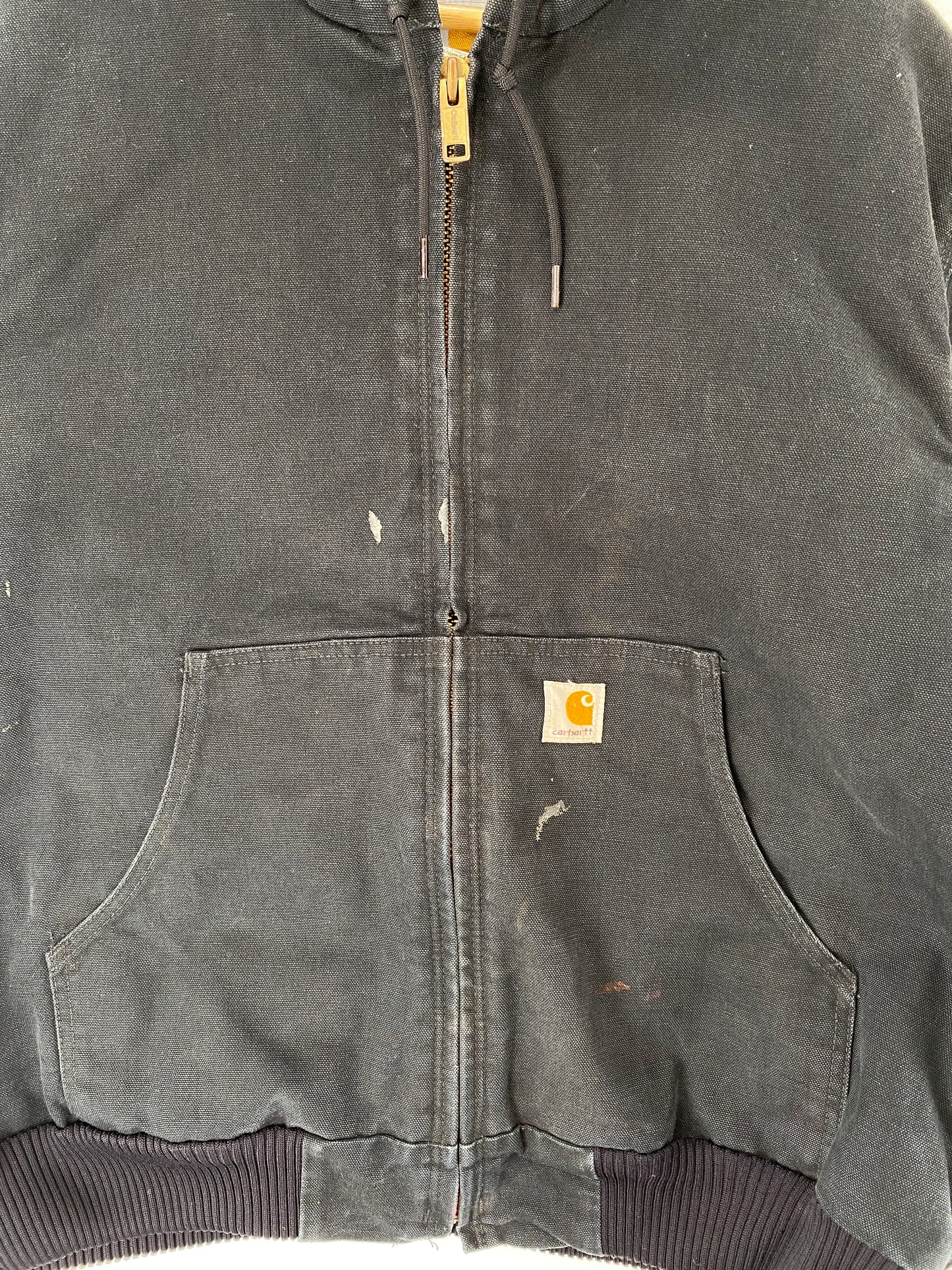 Vintage CARHARTT Size L Zip-Up Hoodie Duck Jacket / F2947J