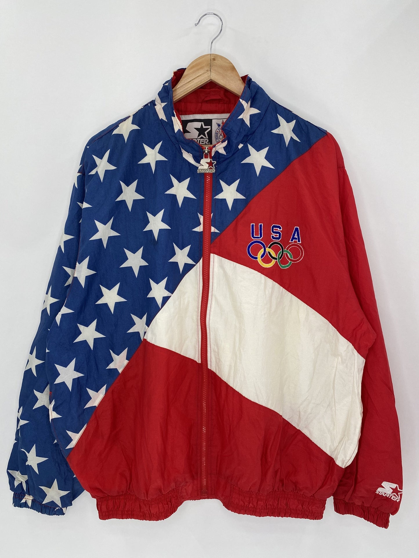 90's STARTER U.S. OLYMPIC TEAM Size L Vintage Nylon-Jacket / F76N