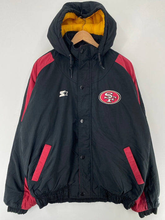 90’s STARTER x SAN FRANCISCO 49ERS Size L NFL Padded Nylon Jacket / F3171N